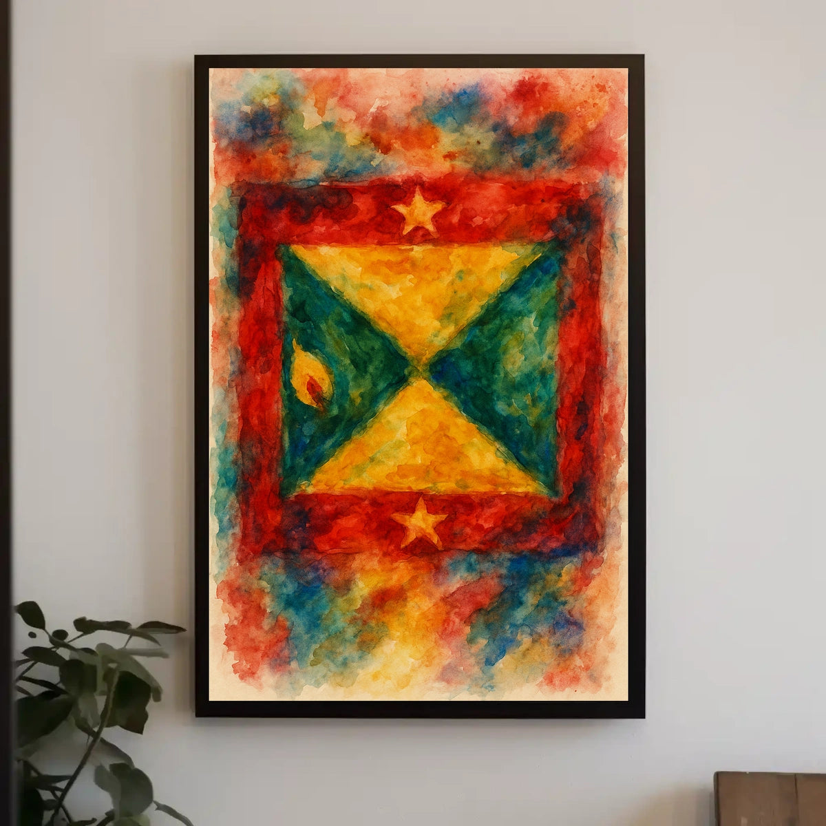 Vibrant Abstract Flag Poster