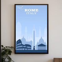 Visit Rome, Italy Travel Poster