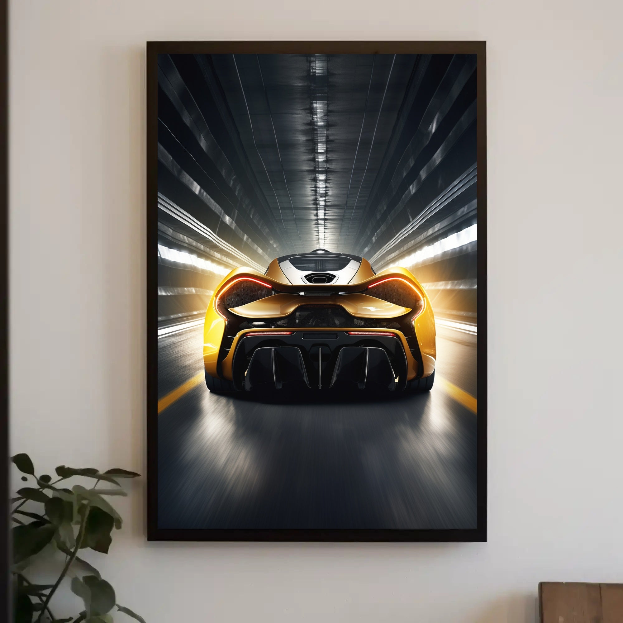 High-Performance Sports Car Futuristic Sci-Fi Poster