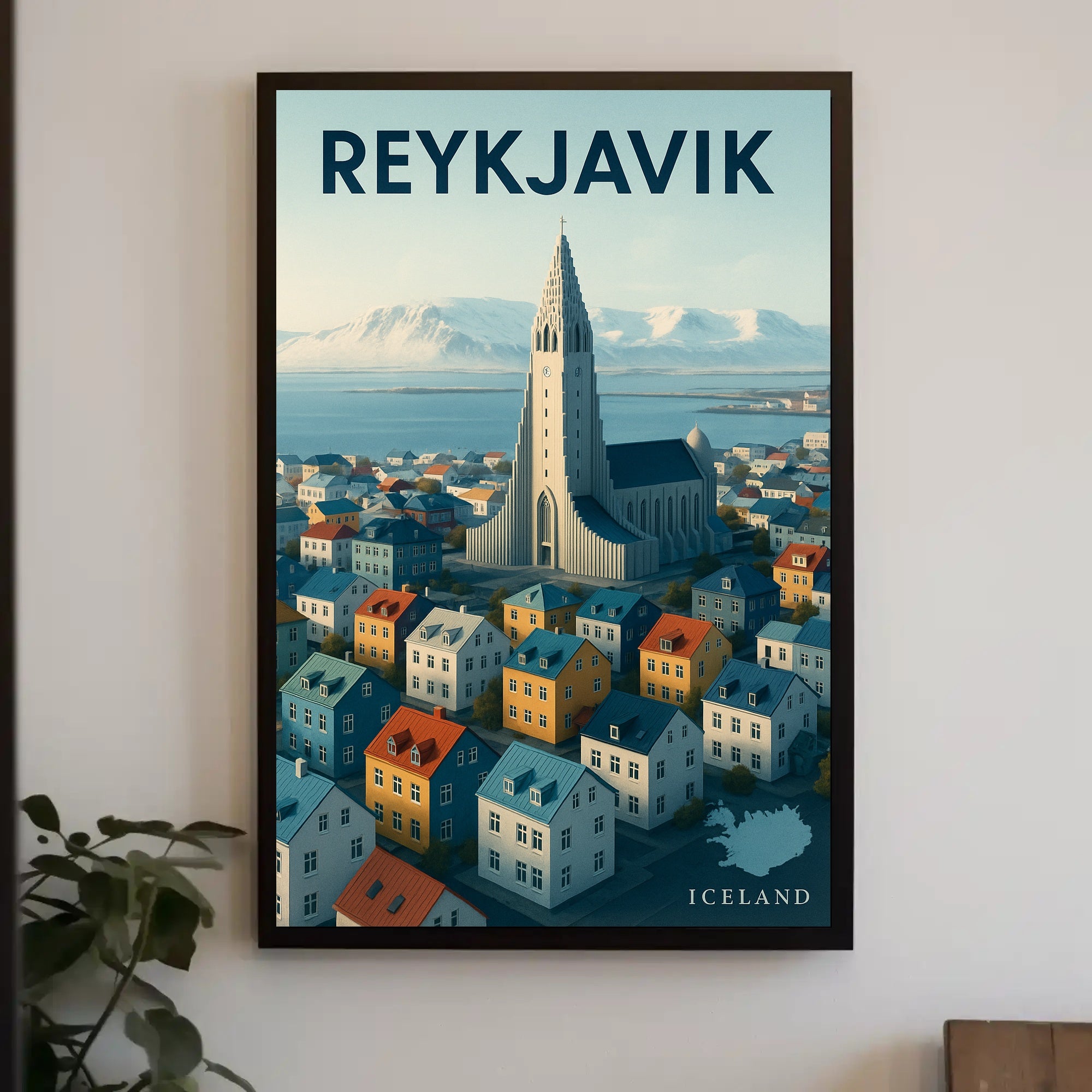 Reykjavik Cityscape Adventure Travel Poster PosterGoat