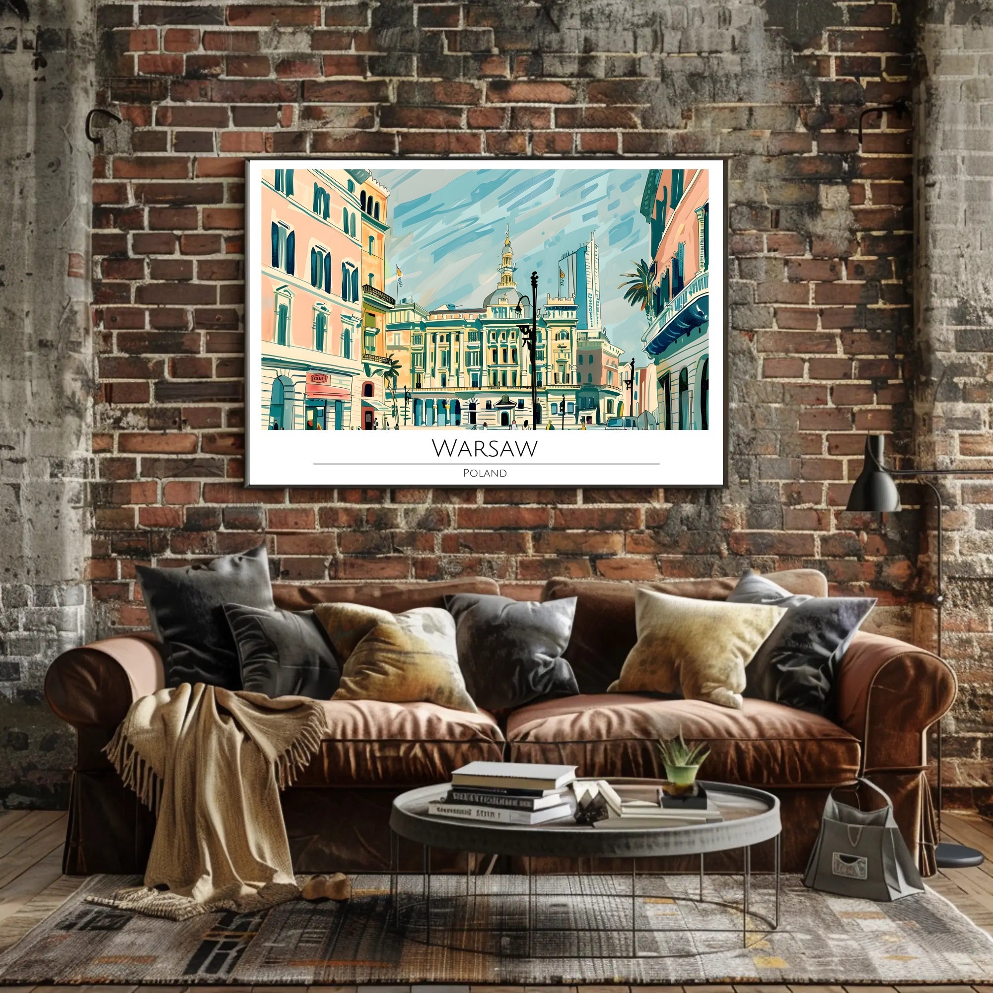 Vibrant Warsaw Cityscape Poster PosterGoat