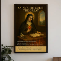 Saint Gertrude the Great Religious Heritage Poster