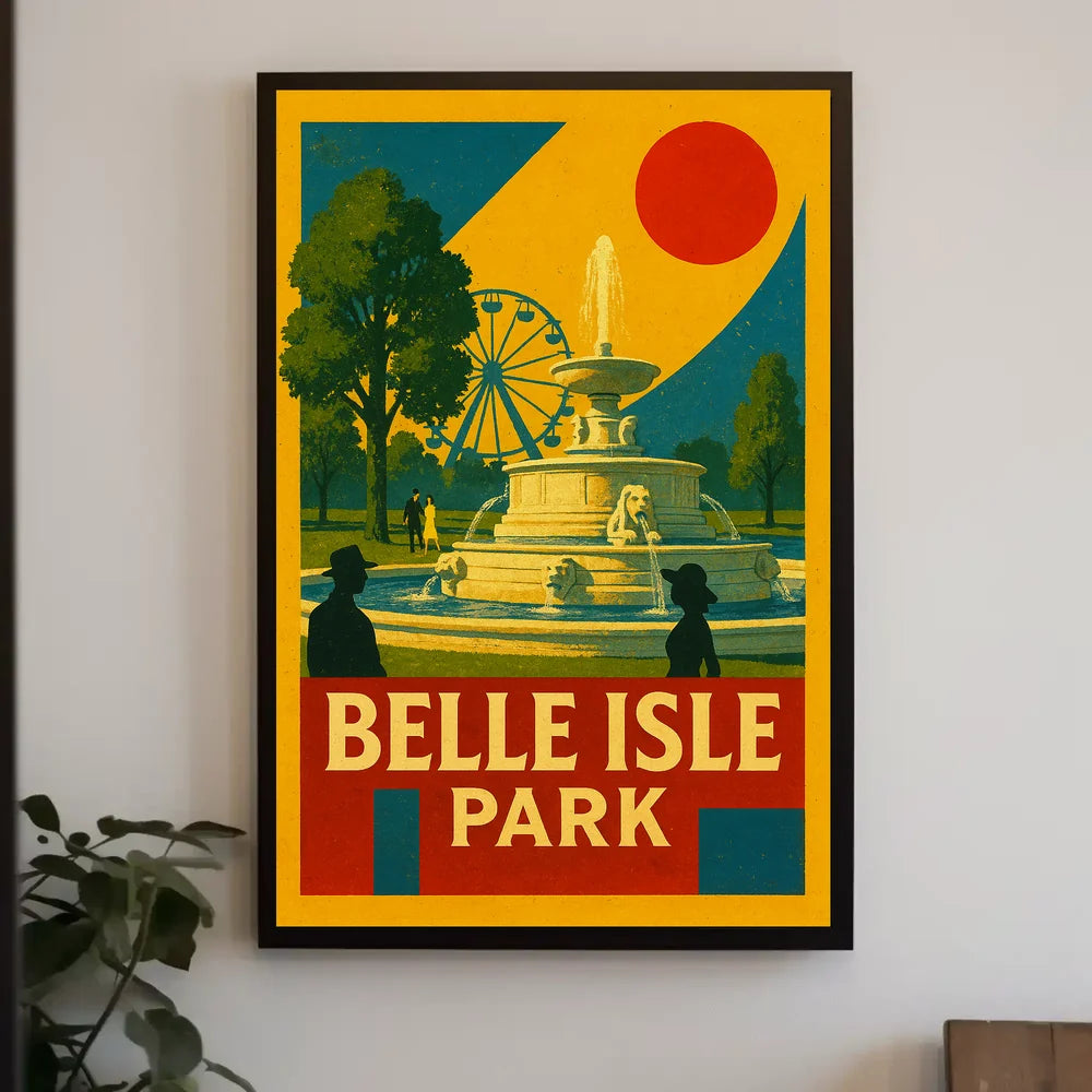 Belle Isle Vintage Travel Art Poster