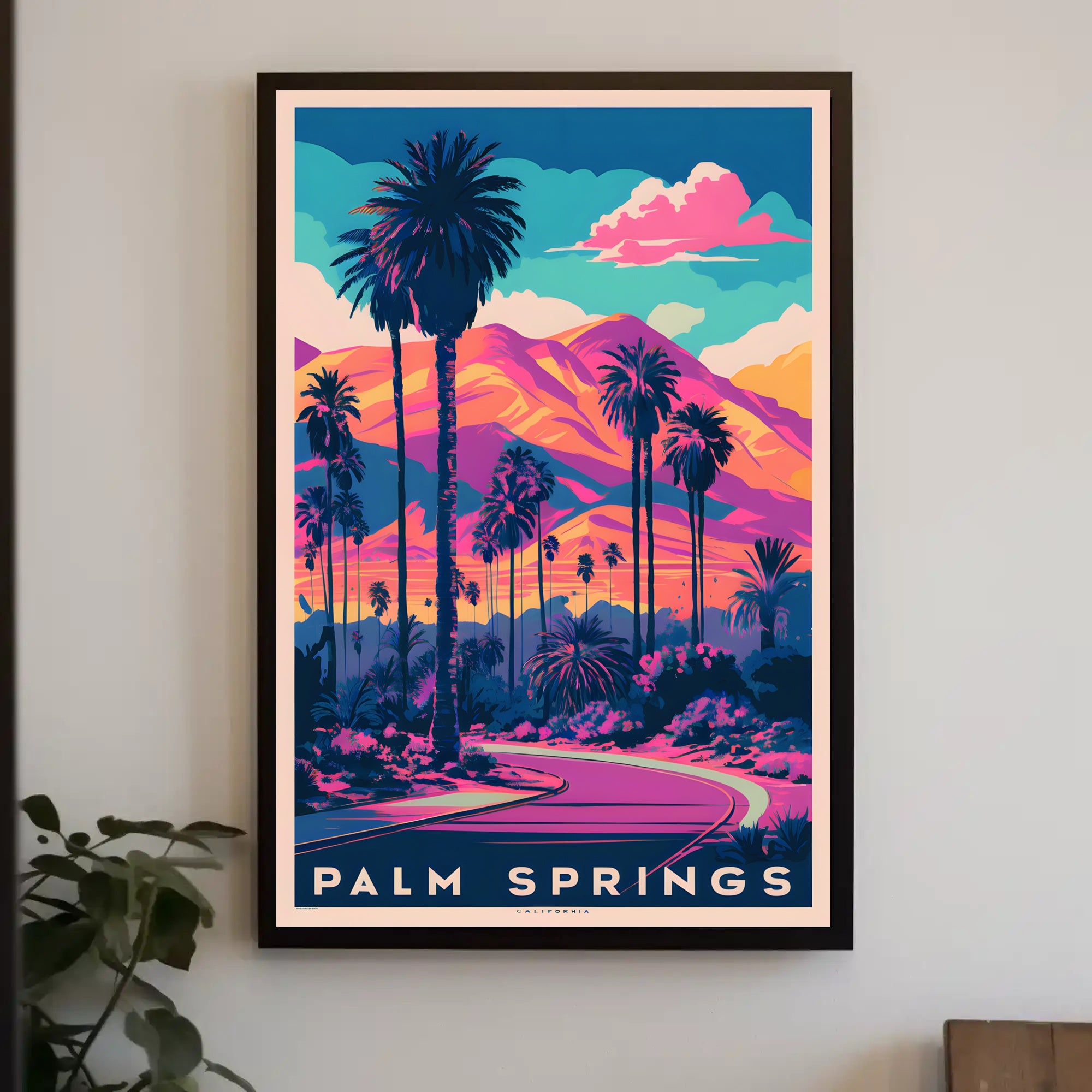 Palm Springs Vivid Sunset Poster