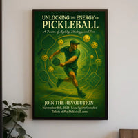 Unlocking the Energy of Pickleball Poster