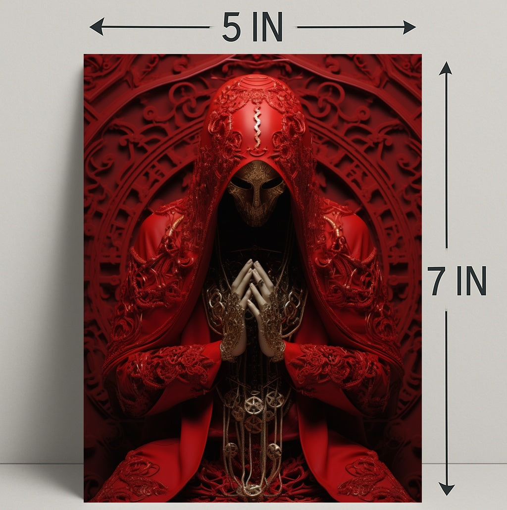 The Enigmatic Figure In Red Poster PosterGoat