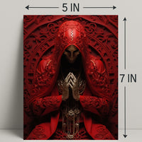 The Enigmatic Figure In Red Poster PosterGoat