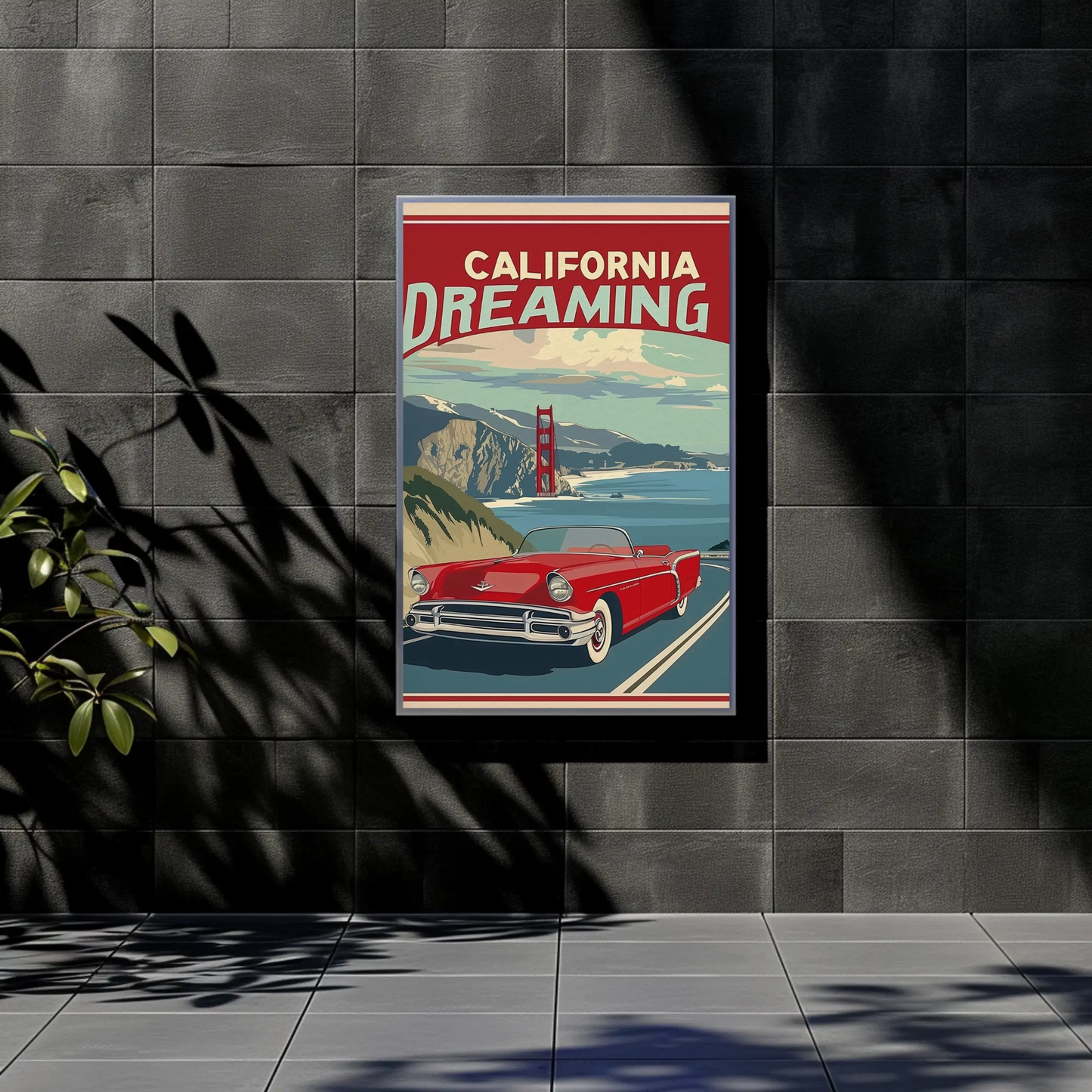 California Vintage Poster - Dreaming by the Coast