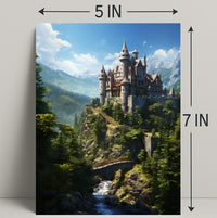 Enchanted Castle In The Mountains Poster PosterGoat