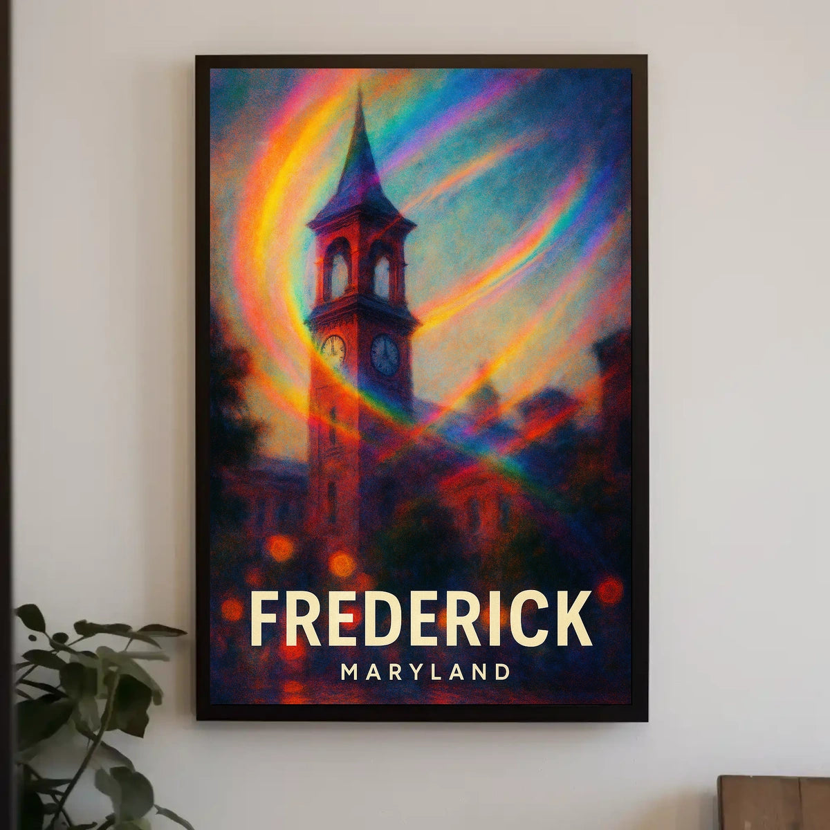 Iconic Frederick Maryland Vibrant Landmark Art Deco Realism Travel Dream Decor Poster