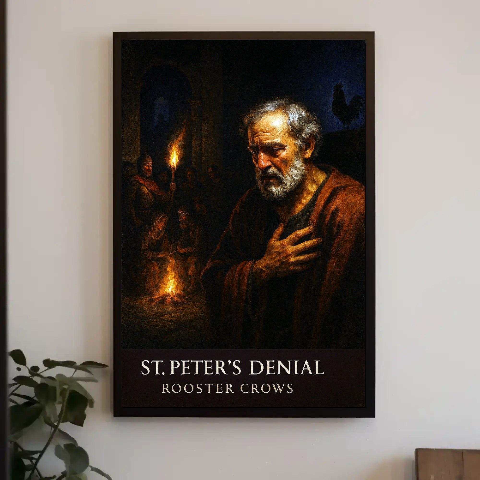 St. Peter’s Denial Rooster Crows Poster PosterGoat