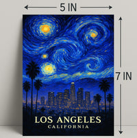 Starry Night Over Los Angeles Poster PosterGoat