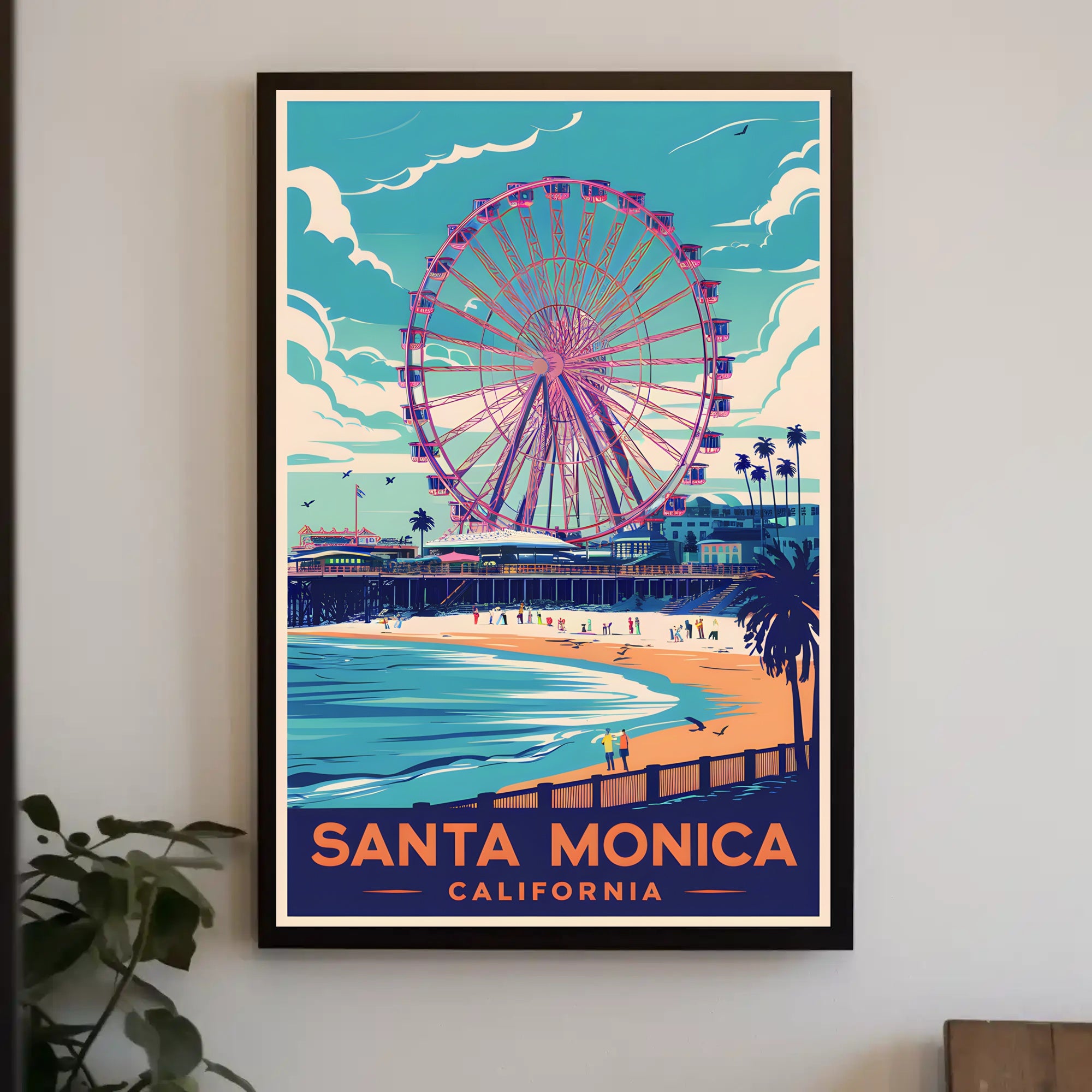 Santa Monica Beach Poster