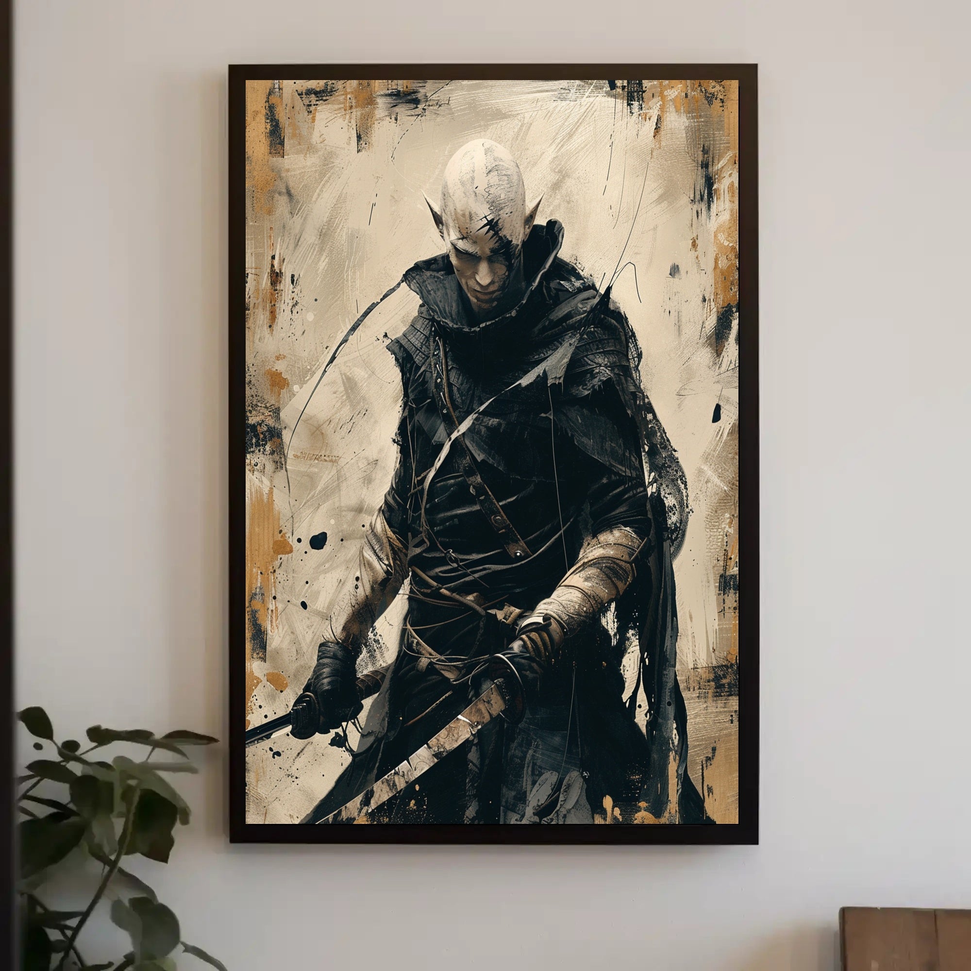 Mystical Elf Warrior Fantasy Art Poster Decor PosterGoat