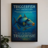 Triggerfish Ocean Art Print: Educational Animal Poster