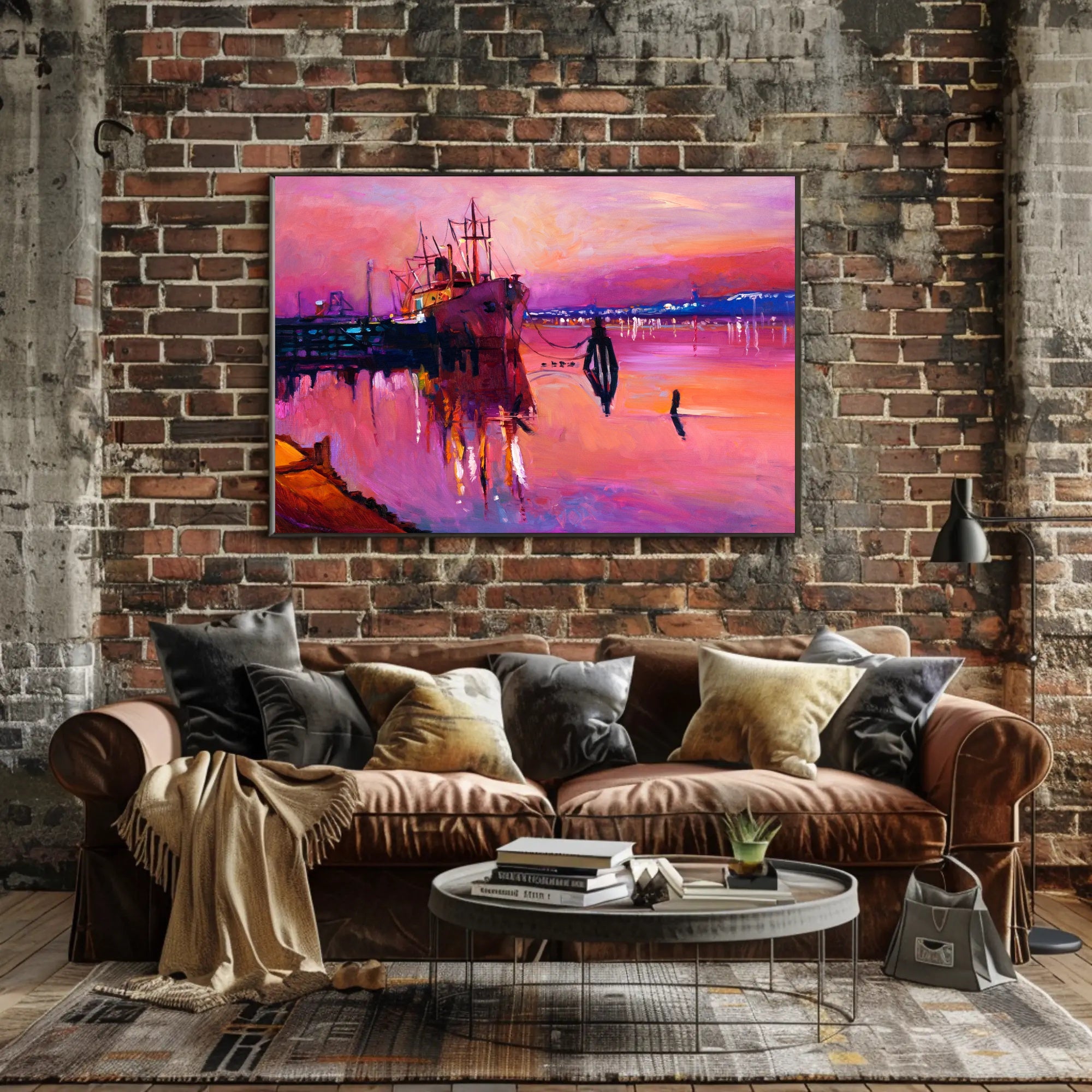 Sunset Harbor Serenity Poster