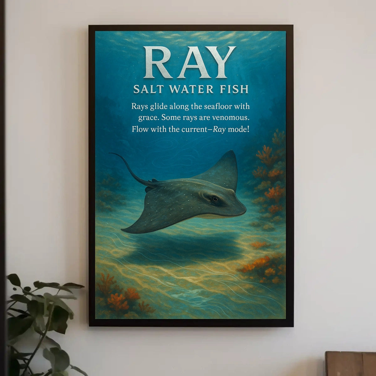Rays Graceful Saltwater Fish Poster