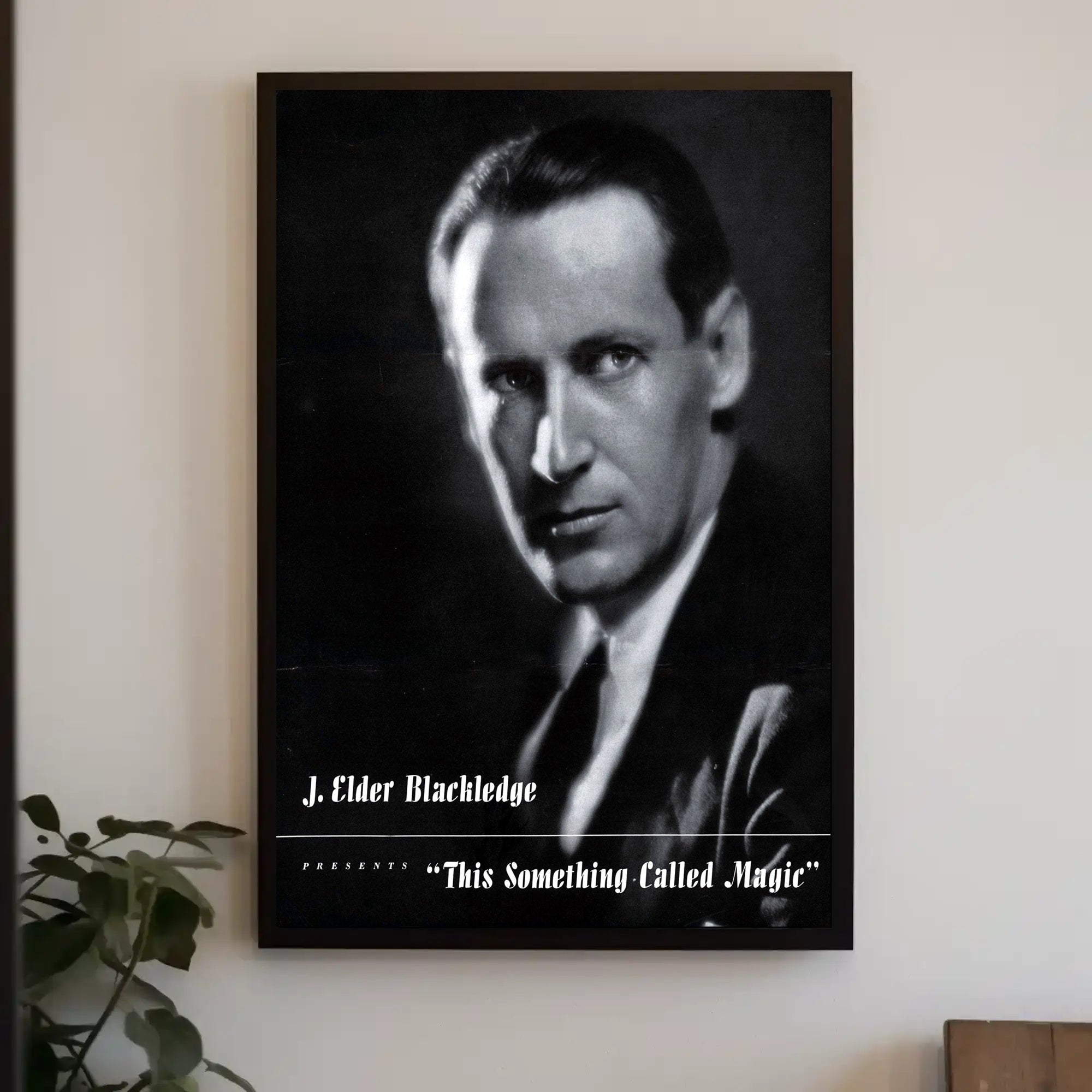 Vintage Magician Portrait from 1930s-50s Cultural Poster