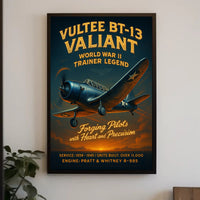 Vultee BT-13 Valiant World War II Trainer Legend Poster PosterGoat