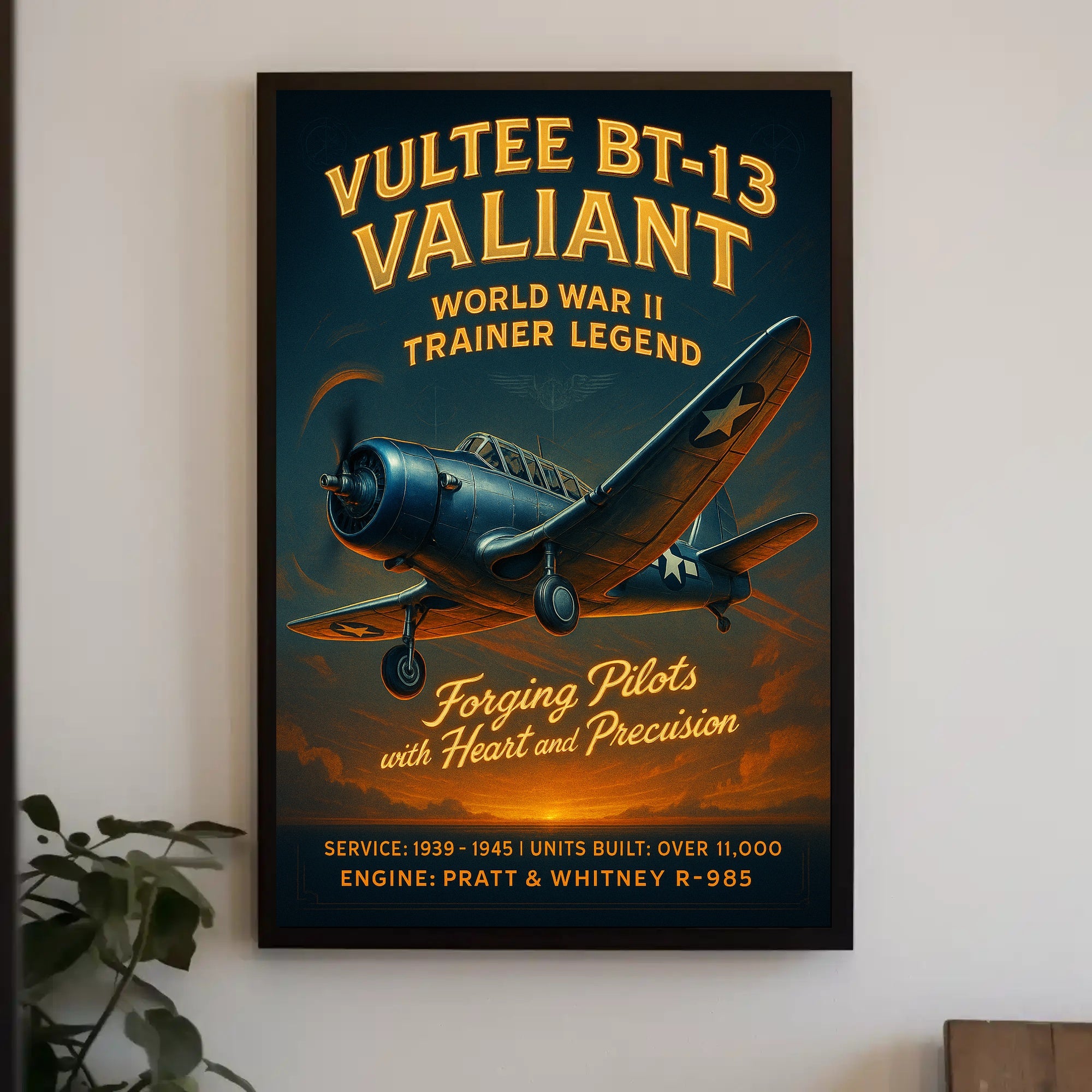 Vultee BT-13 Valiant World War II Trainer Legend Poster PosterGoat