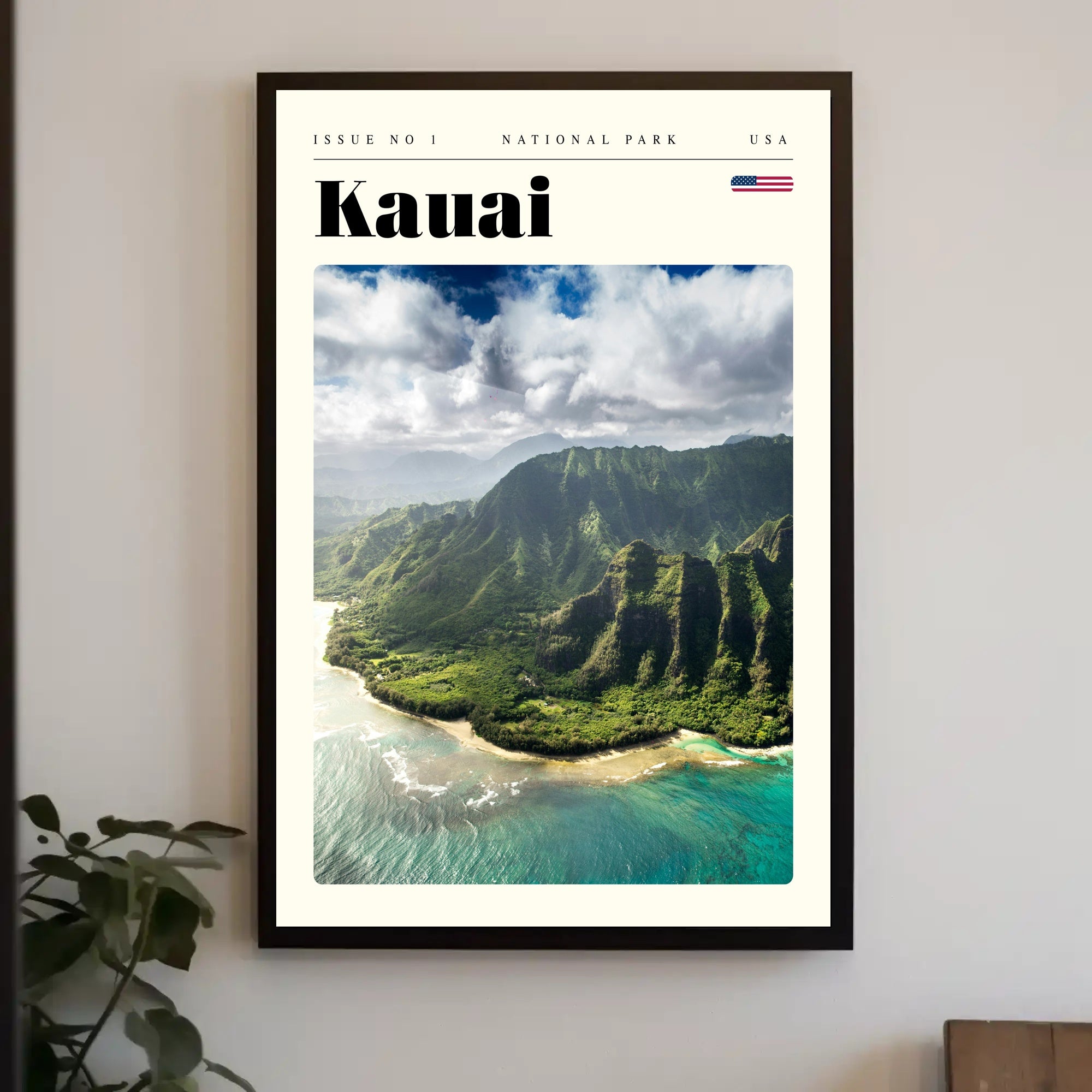 Kauai National Park Poster Vintage Travel Print