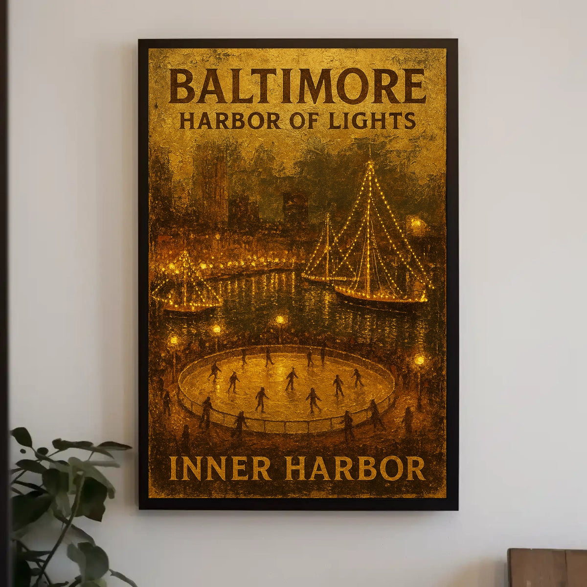 Baltimore Harbor Of Lights Poster