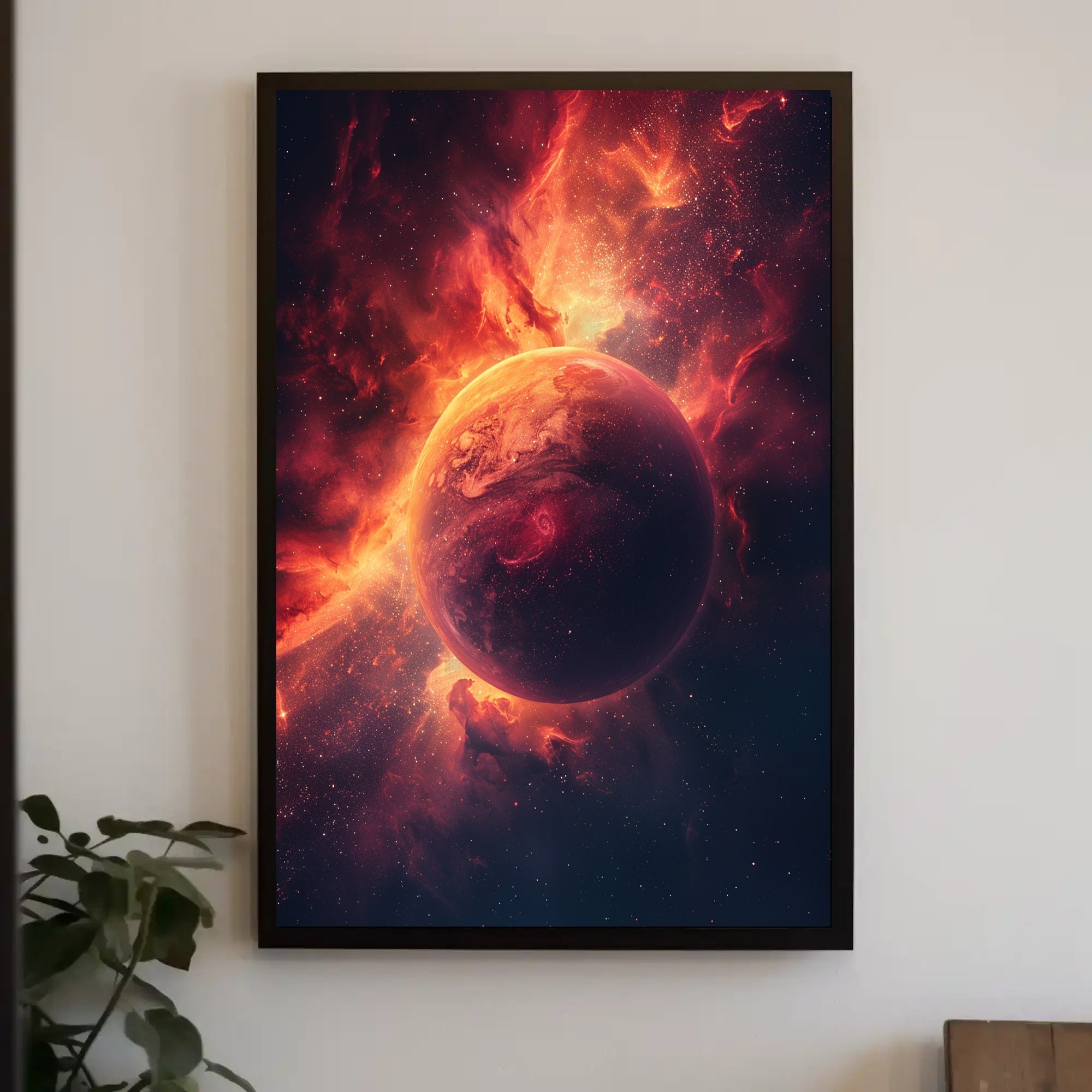 Celestial Nebula Planet Surreal Space Art Poster PosterGoat