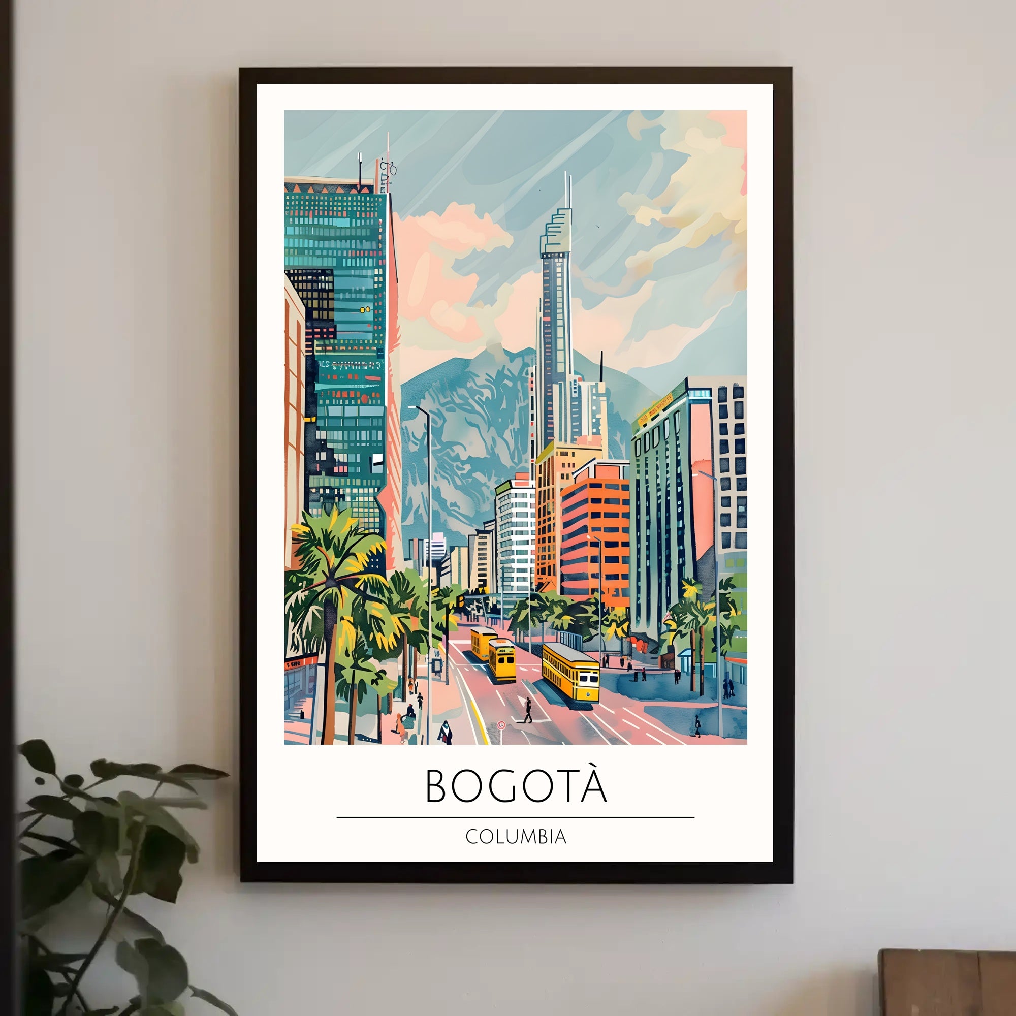 Vibrant BogotΓ‘ Cityscape Poster PosterGoat
