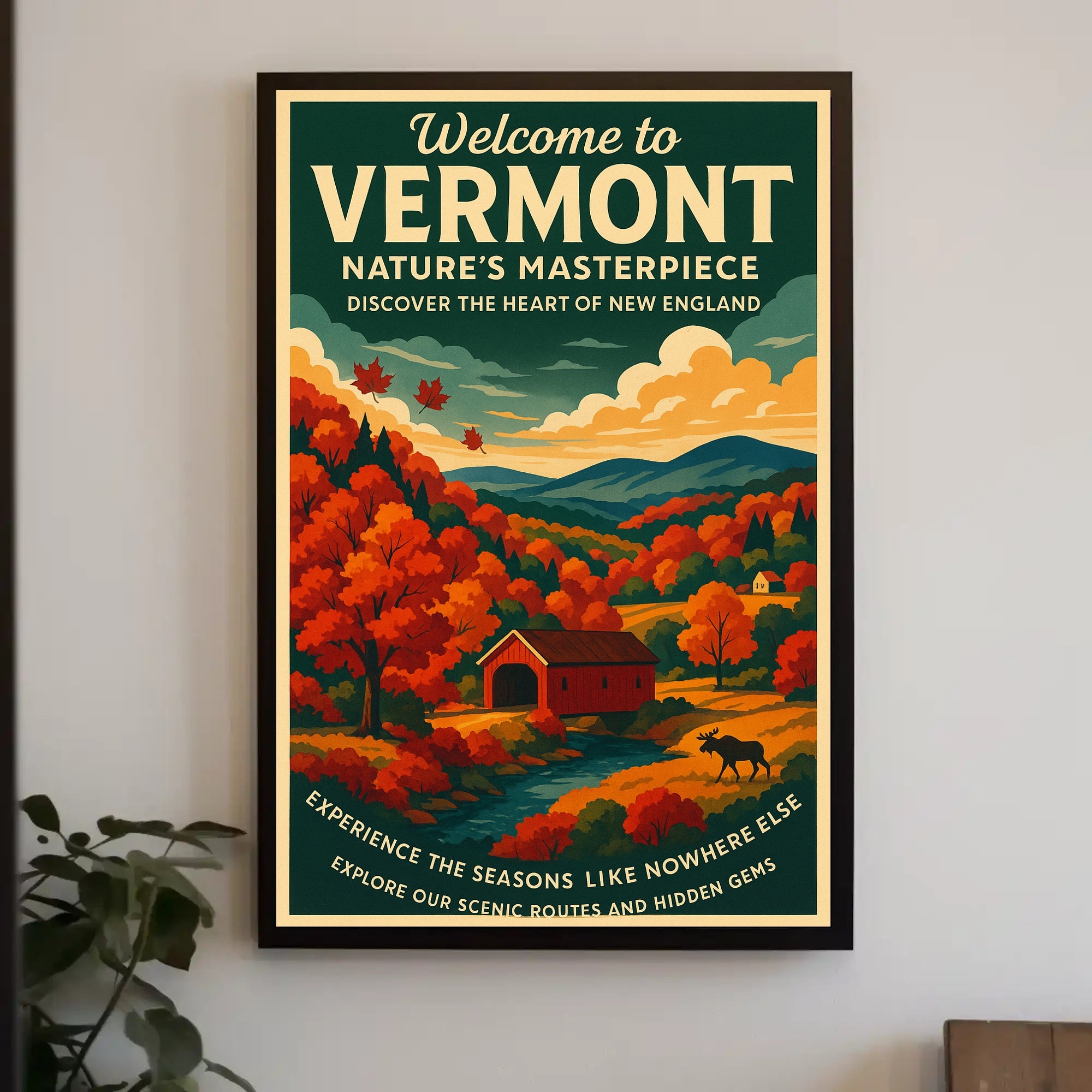 Vermont Scenic Nature Poster Wall Art Print