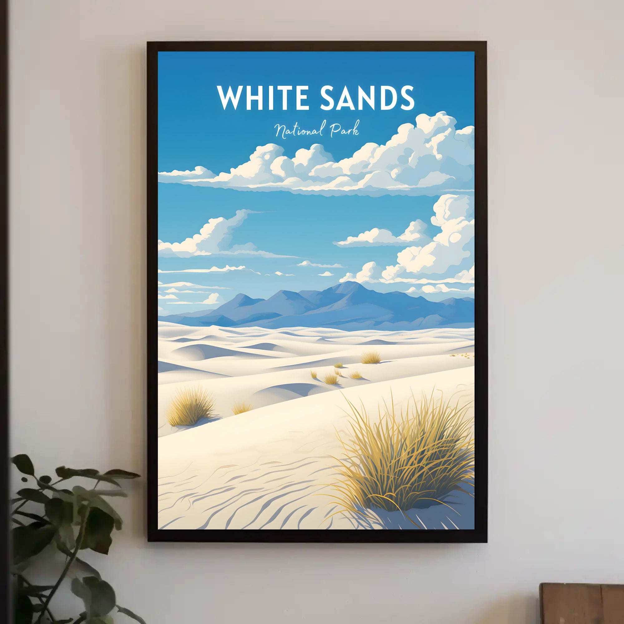 White Sands National Park Poster Vintage Travel Art