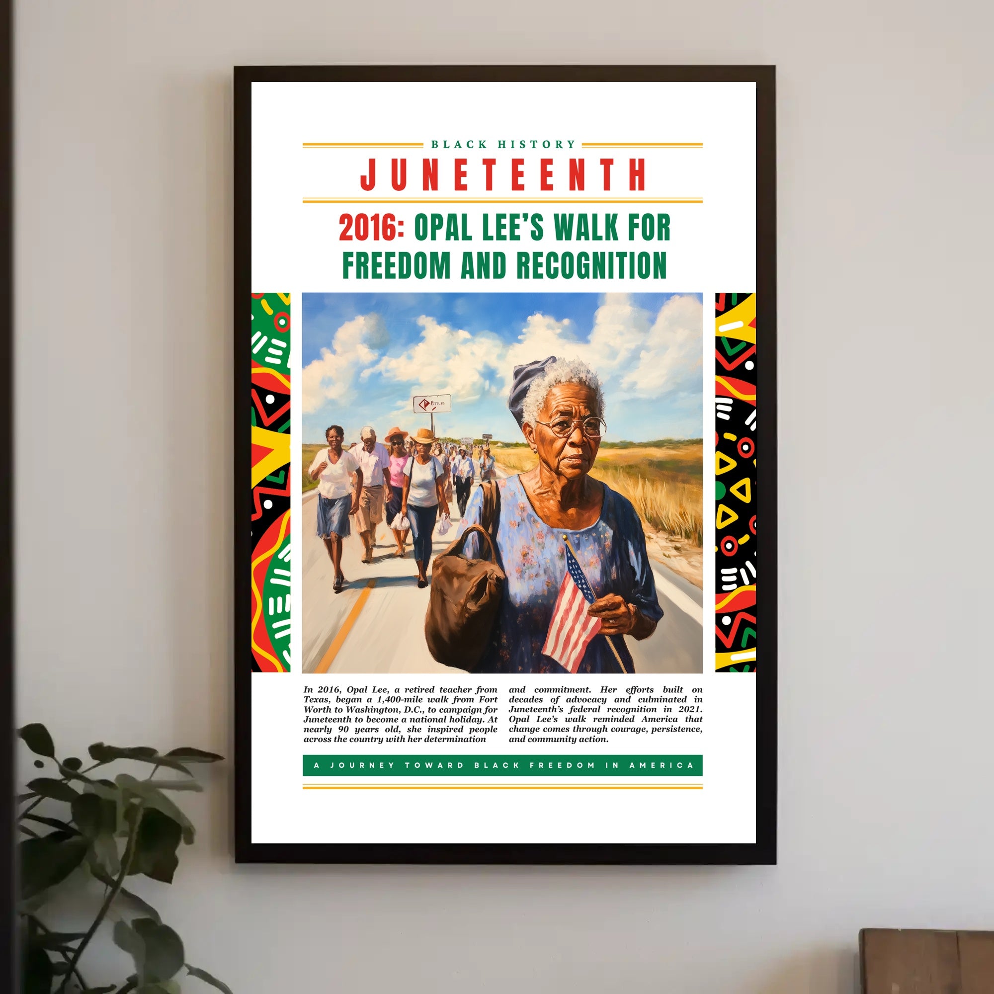 Opal Lee's 2016 Walk Inspires Cultural or Heritage Poster