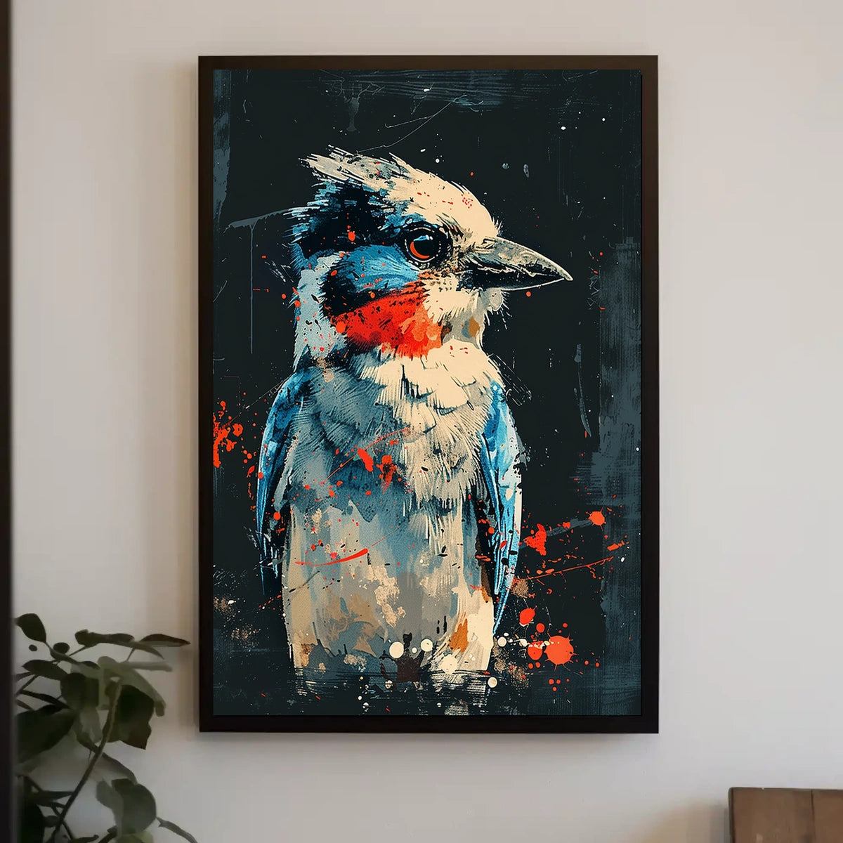 Vibrant Abstract Bird Art Poster for Modern Spaces