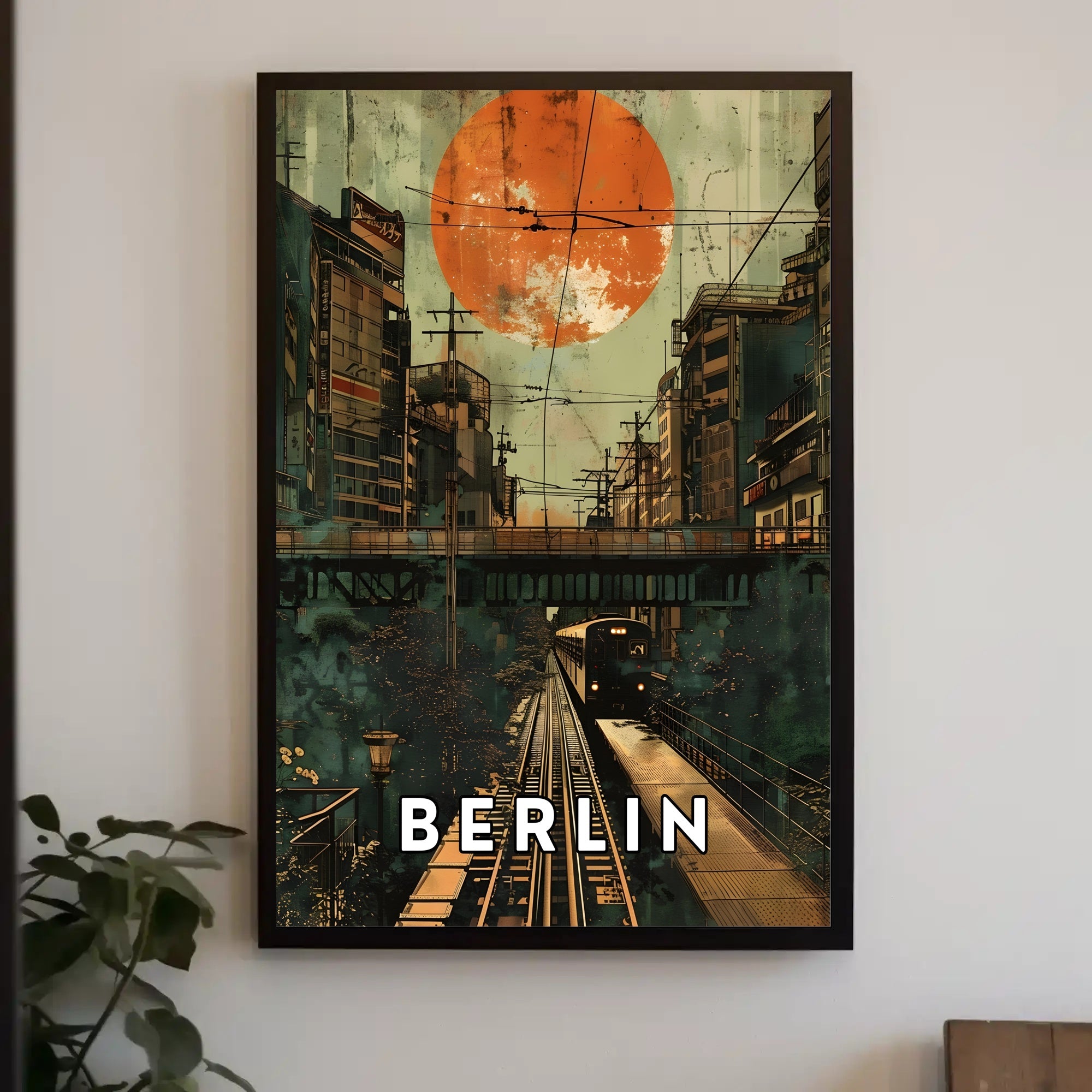 Urban Sunset in Berlin Poster