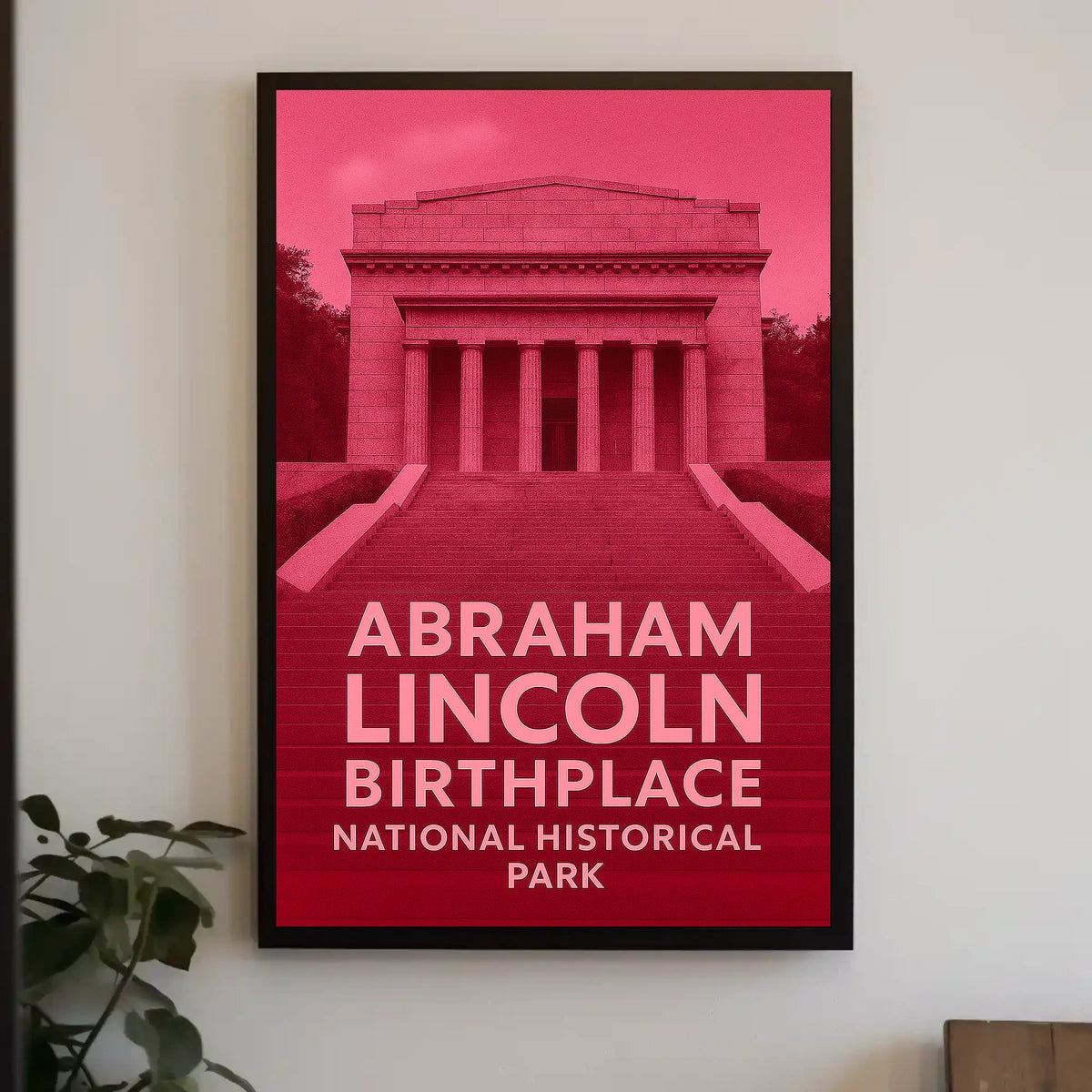 Abraham Lincoln Birthplace Vintage Scenic Heritage Poster
