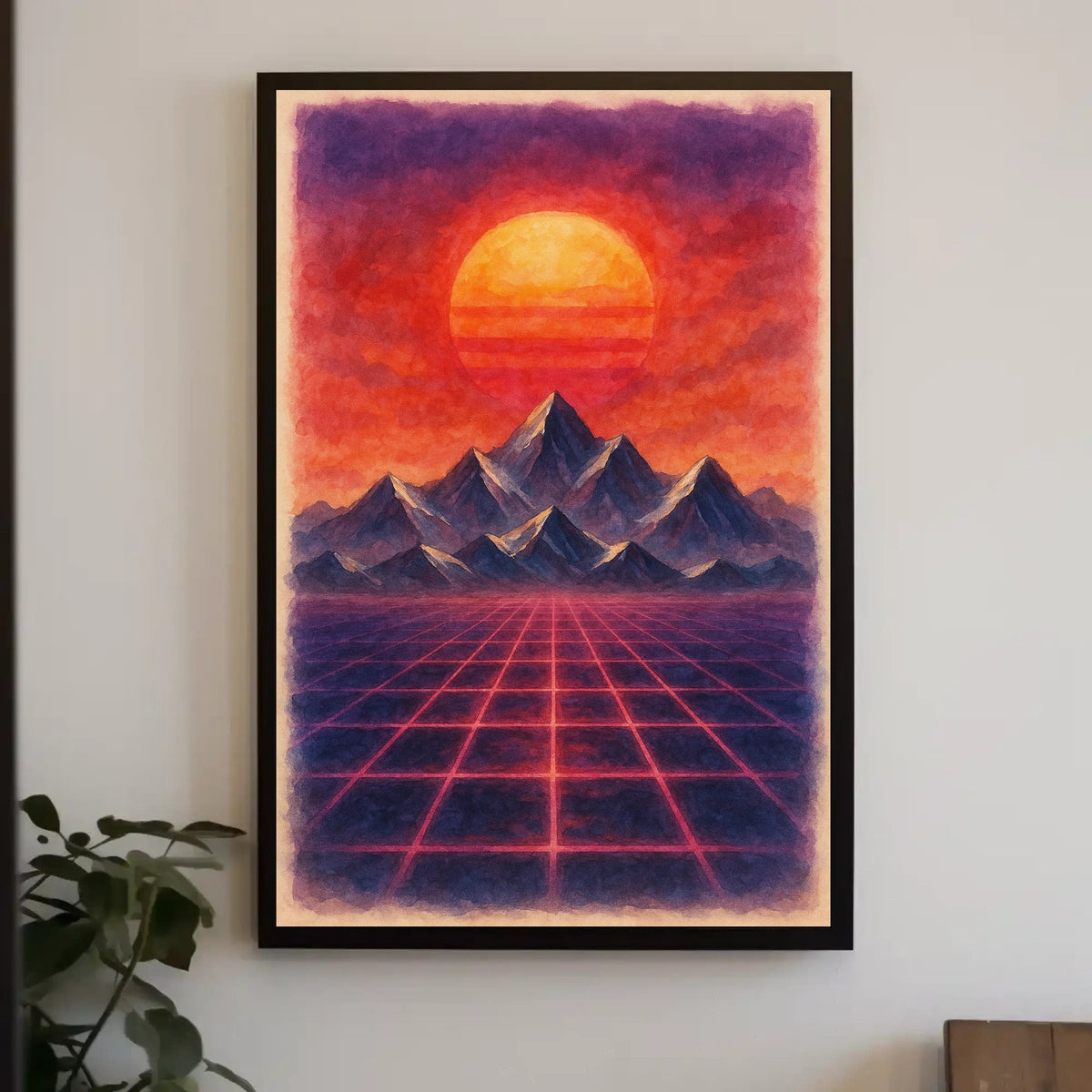 Surreal Retro-Futuristic Synthwave Art Futuristic Sci-Fi Poster