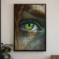 Vivid Green Eye Photorealistic Art Poster Print PosterGoat