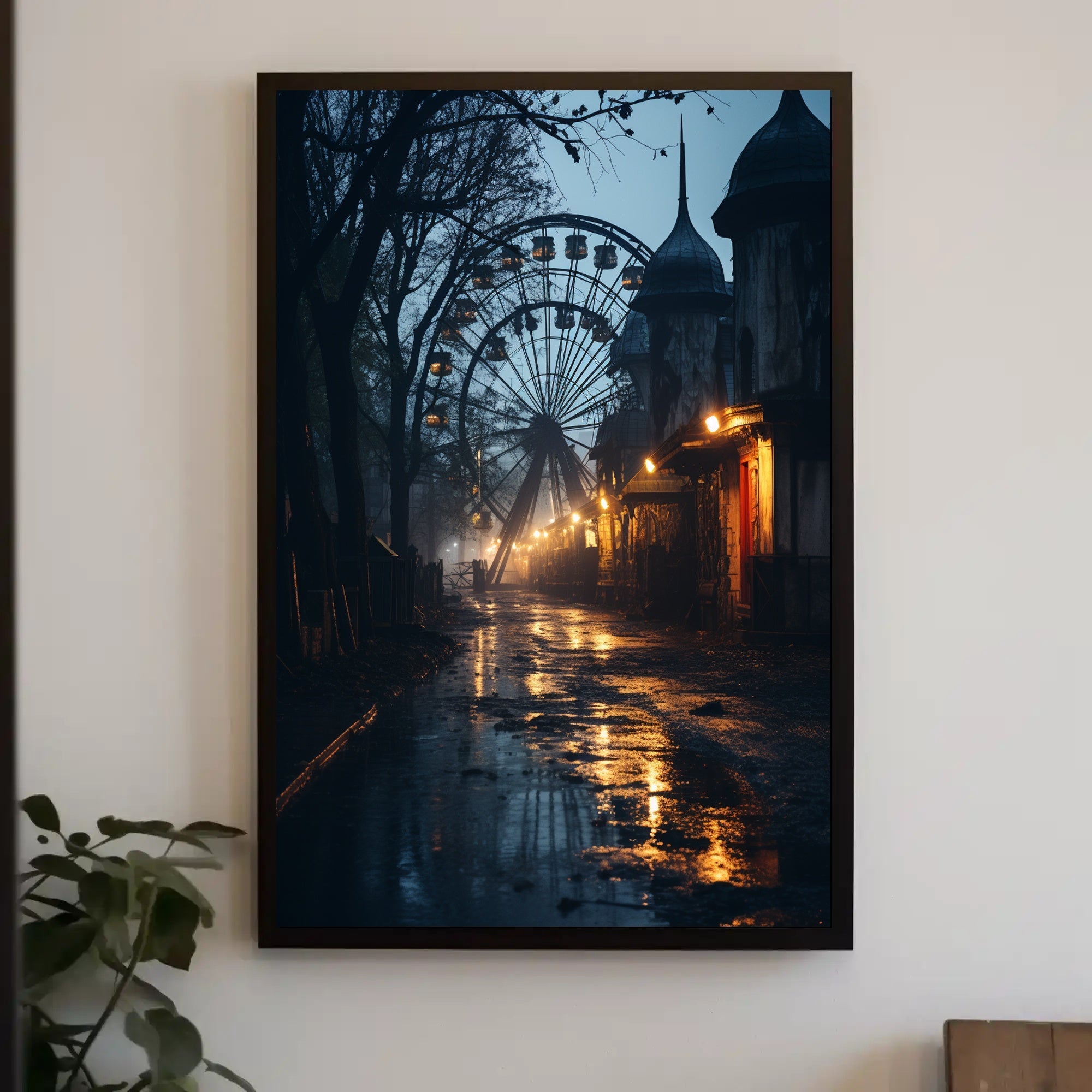 Eerie Carnival Night Poster