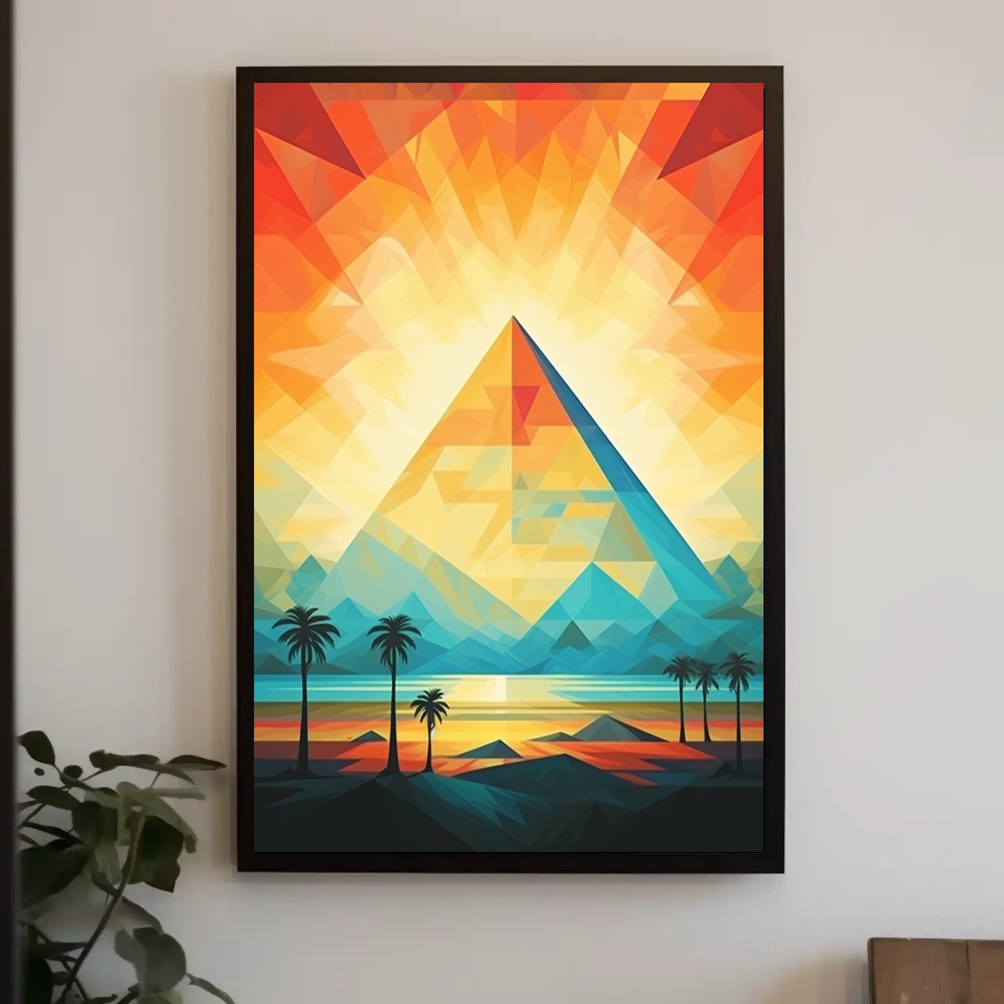 Abstract Pyramid Landscape Abstract Poster