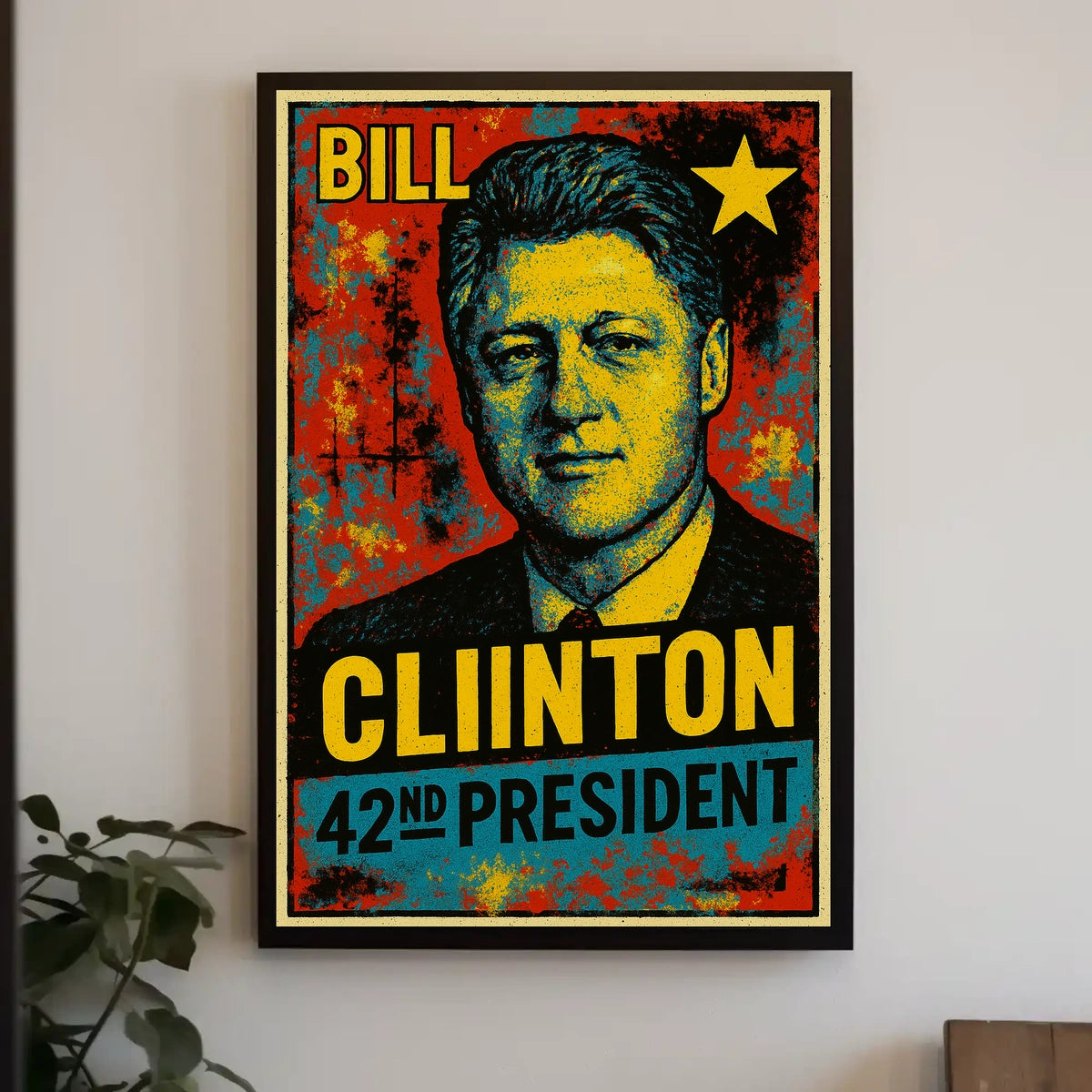 Bill Clinton 42nd President of the United States Graffiti Pop Art Poster