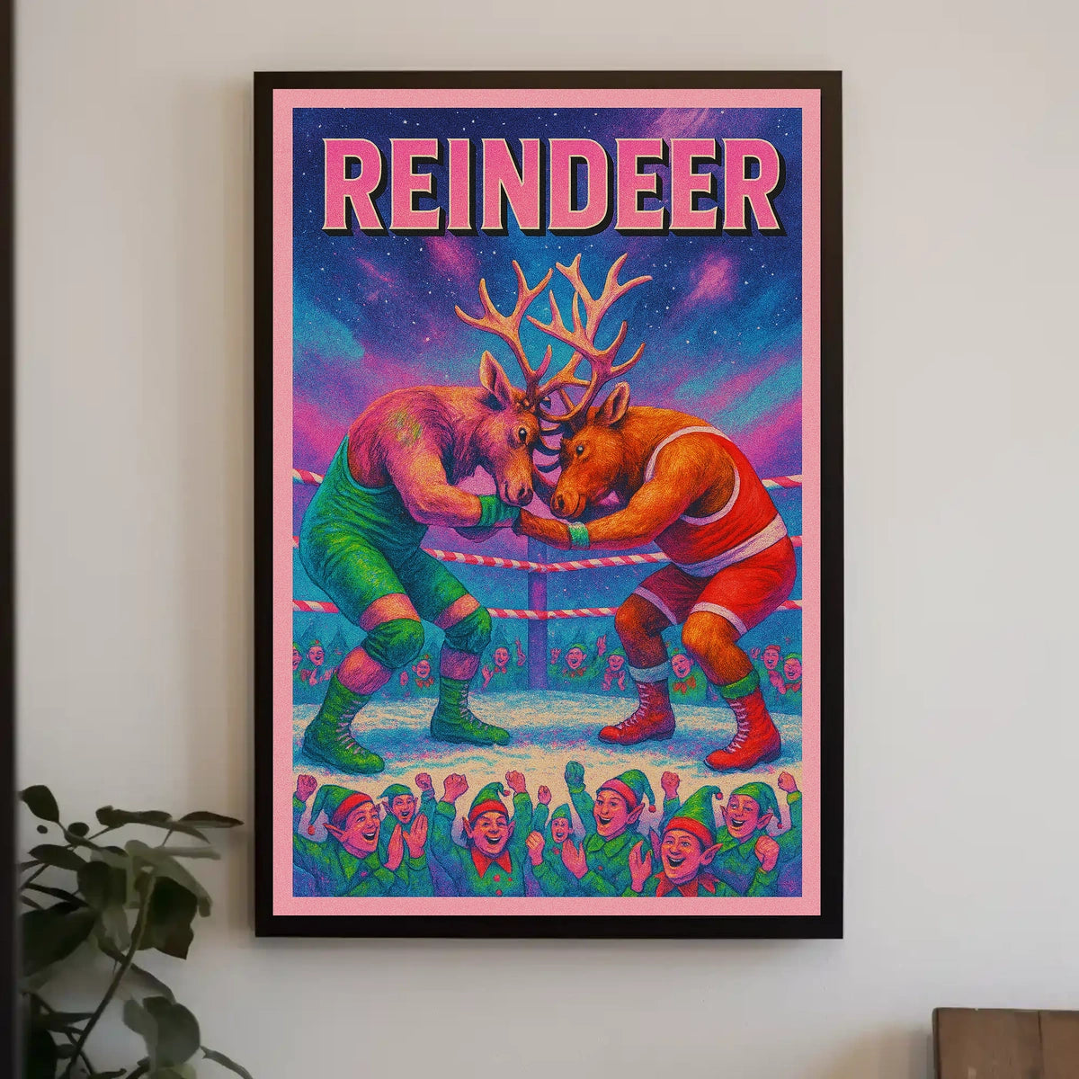 Reindeer Wrestling Showdown Poster