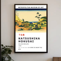 Below Meguro by Katsushika Hokusai Poster