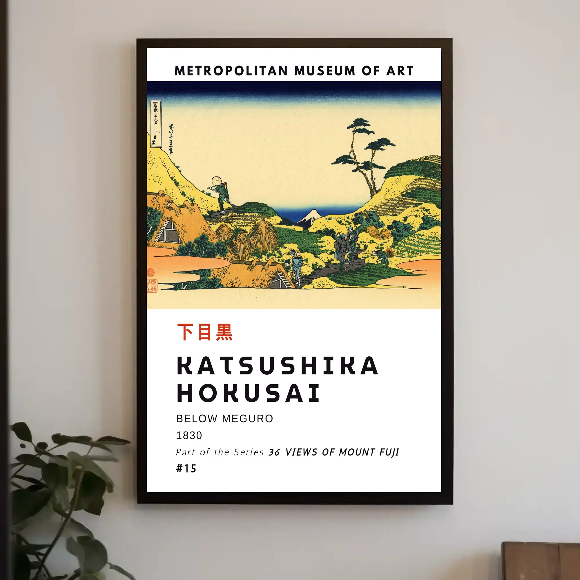 Below Meguro by Katsushika Hokusai Poster