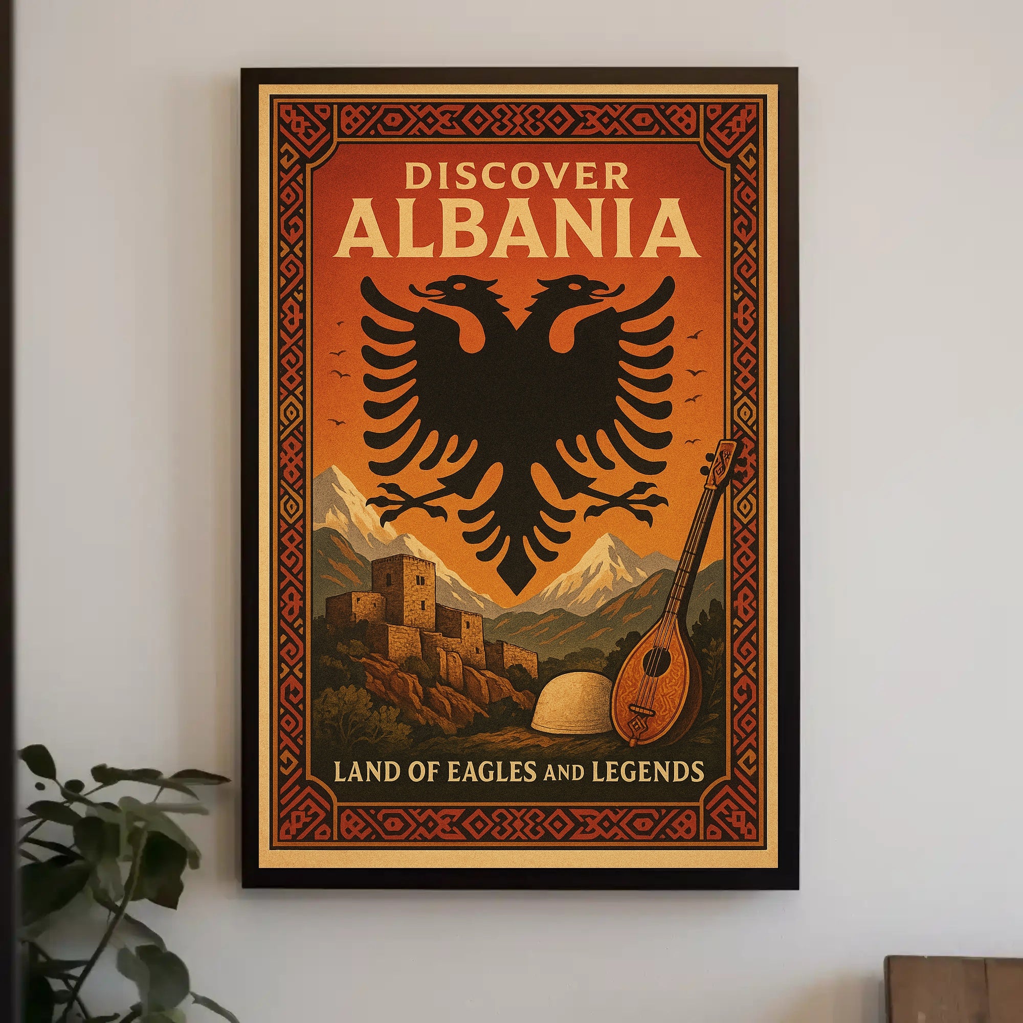 Explore Albania's Beauty in Patriotic Travel Poster