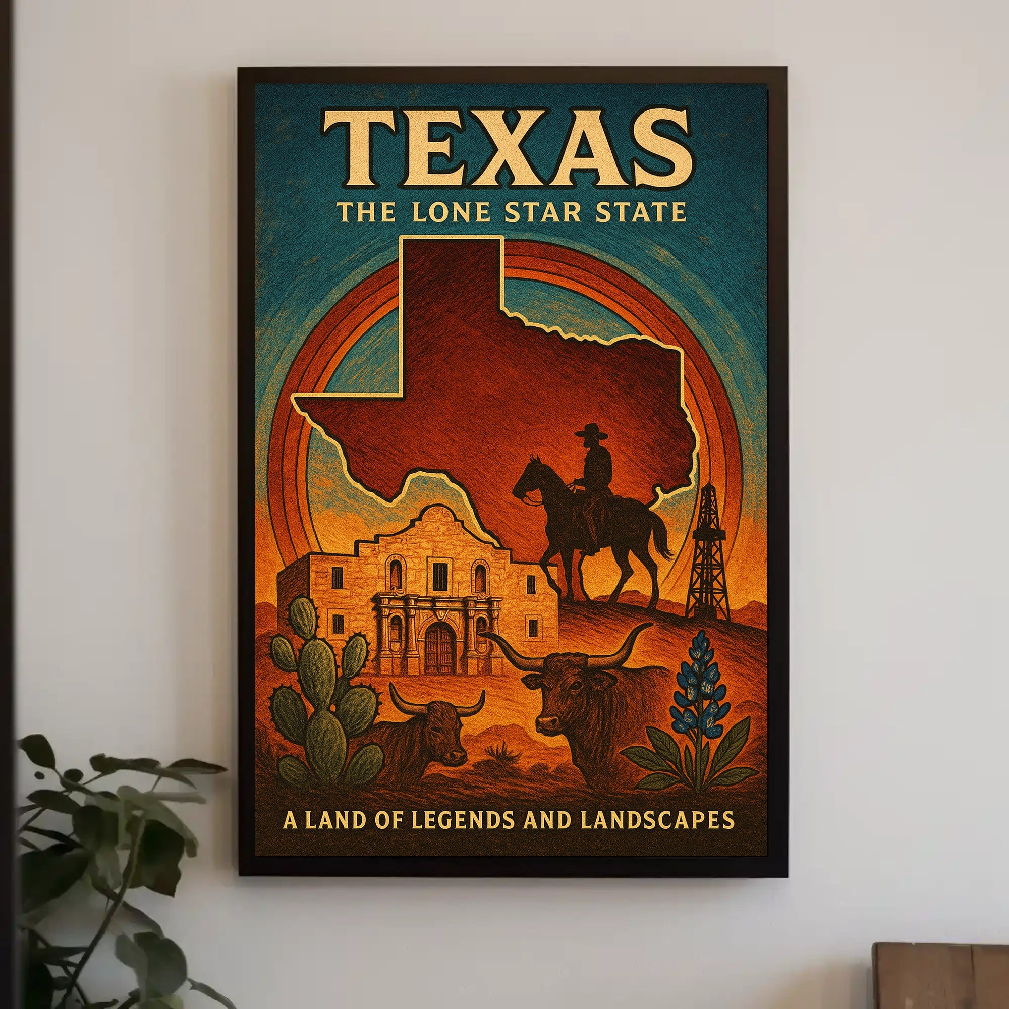 Texas Legends Western Adventure Cultural or Heritage Poster
