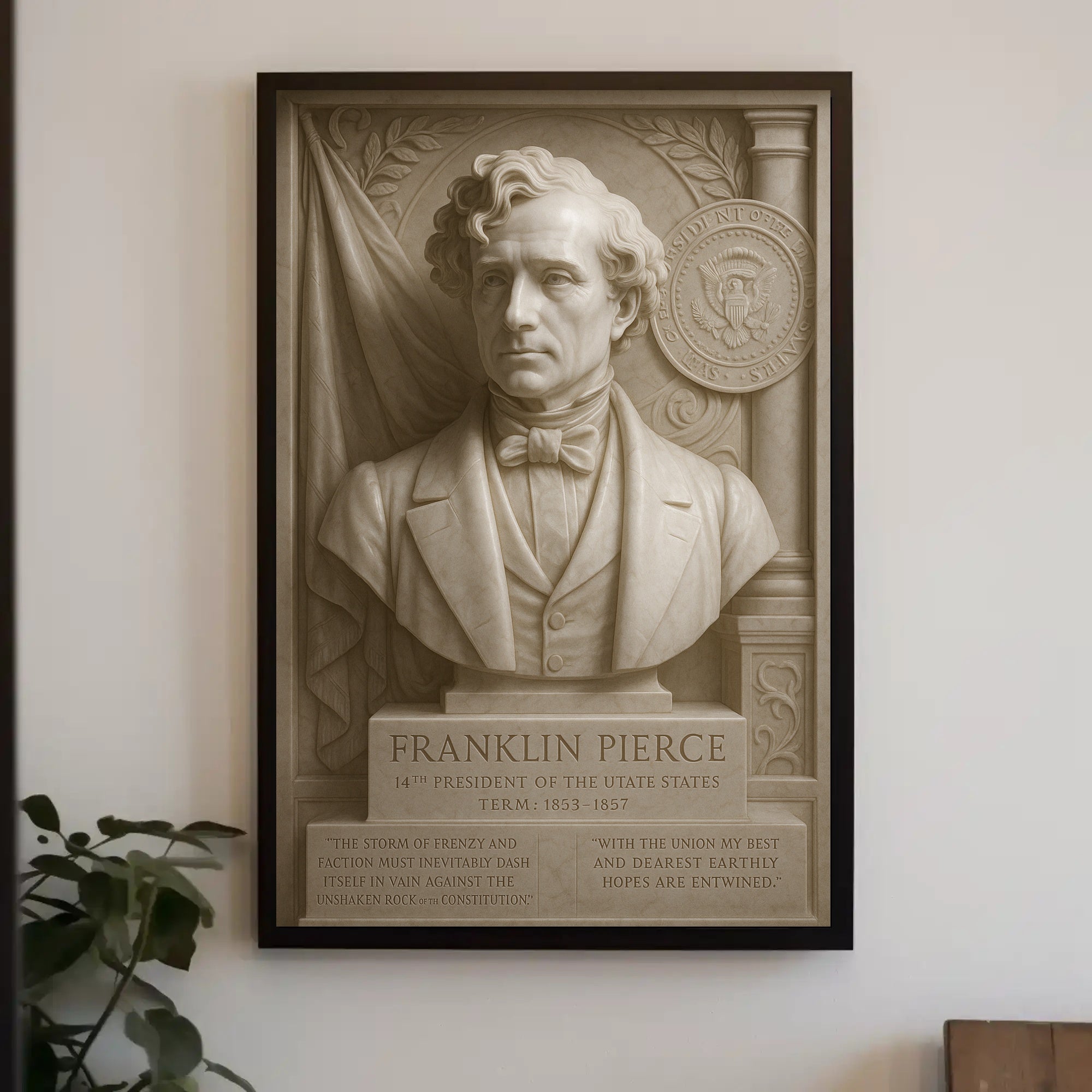 Franklin Pierce Presidential Tribute Historical or Presidential Poster