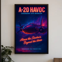 A-20 Havoc WWII Poster: Vintage Aircraft Art Collection