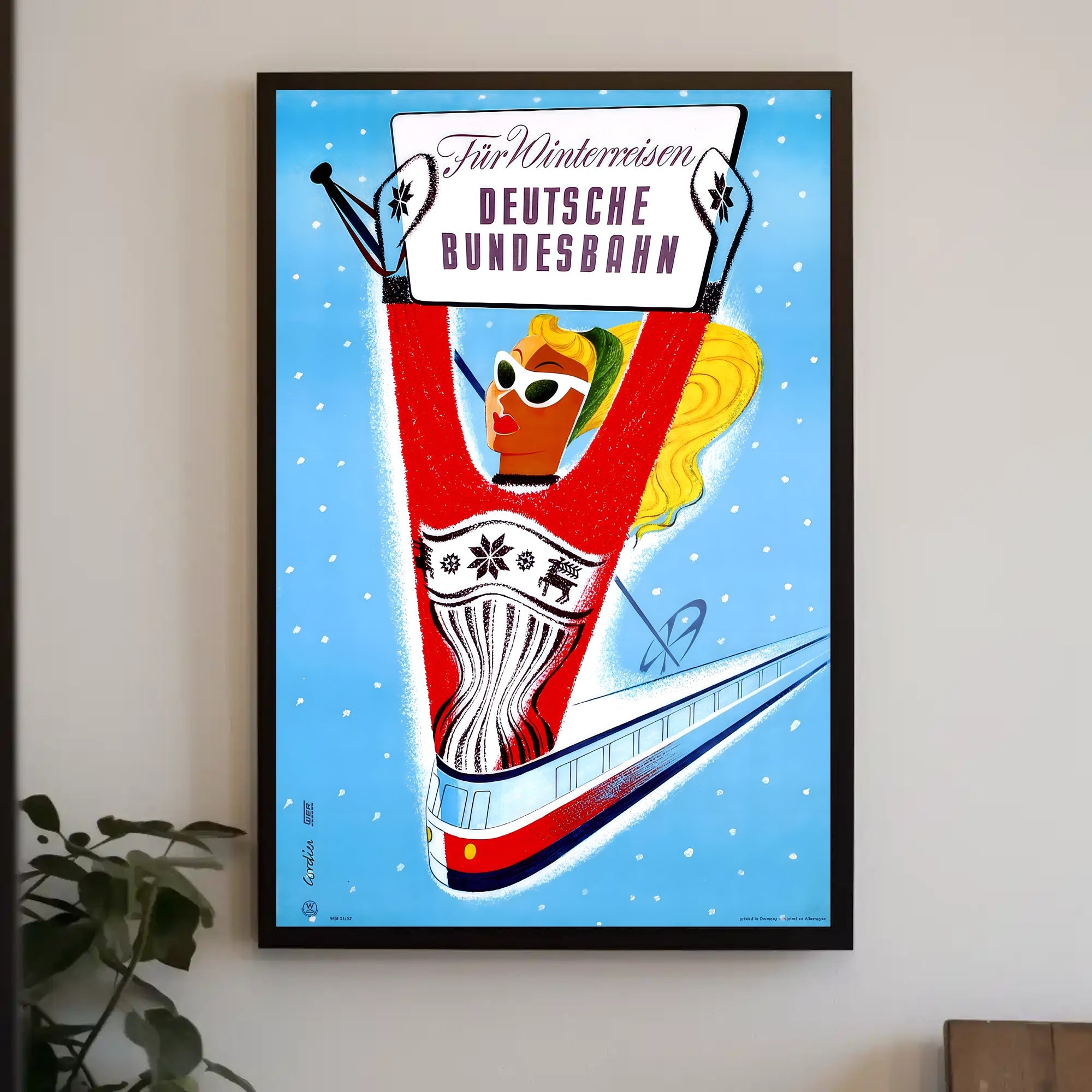 Deutsche Bundesbahn Winter Travel Poster PosterGoat