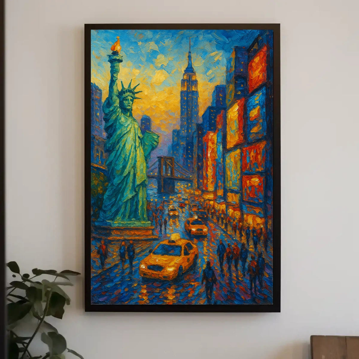 New York City Urban Landscape Poster Abstract Wall Art