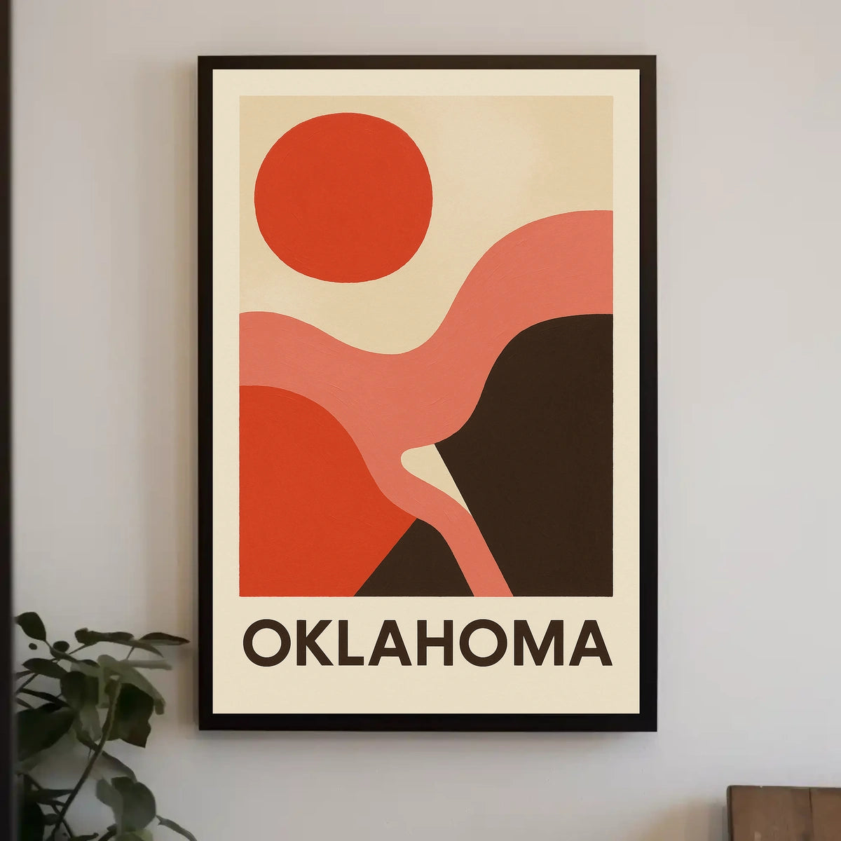 Oklahoma Abstract Art Poster