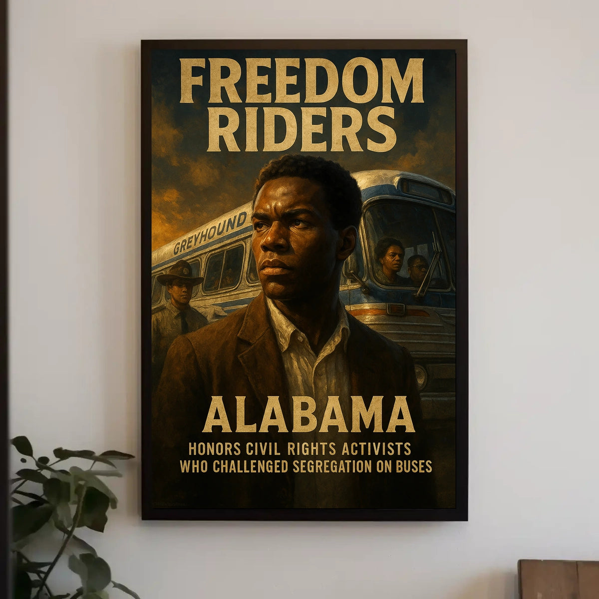 Freedom Riders Honoring Civil Rights Poster